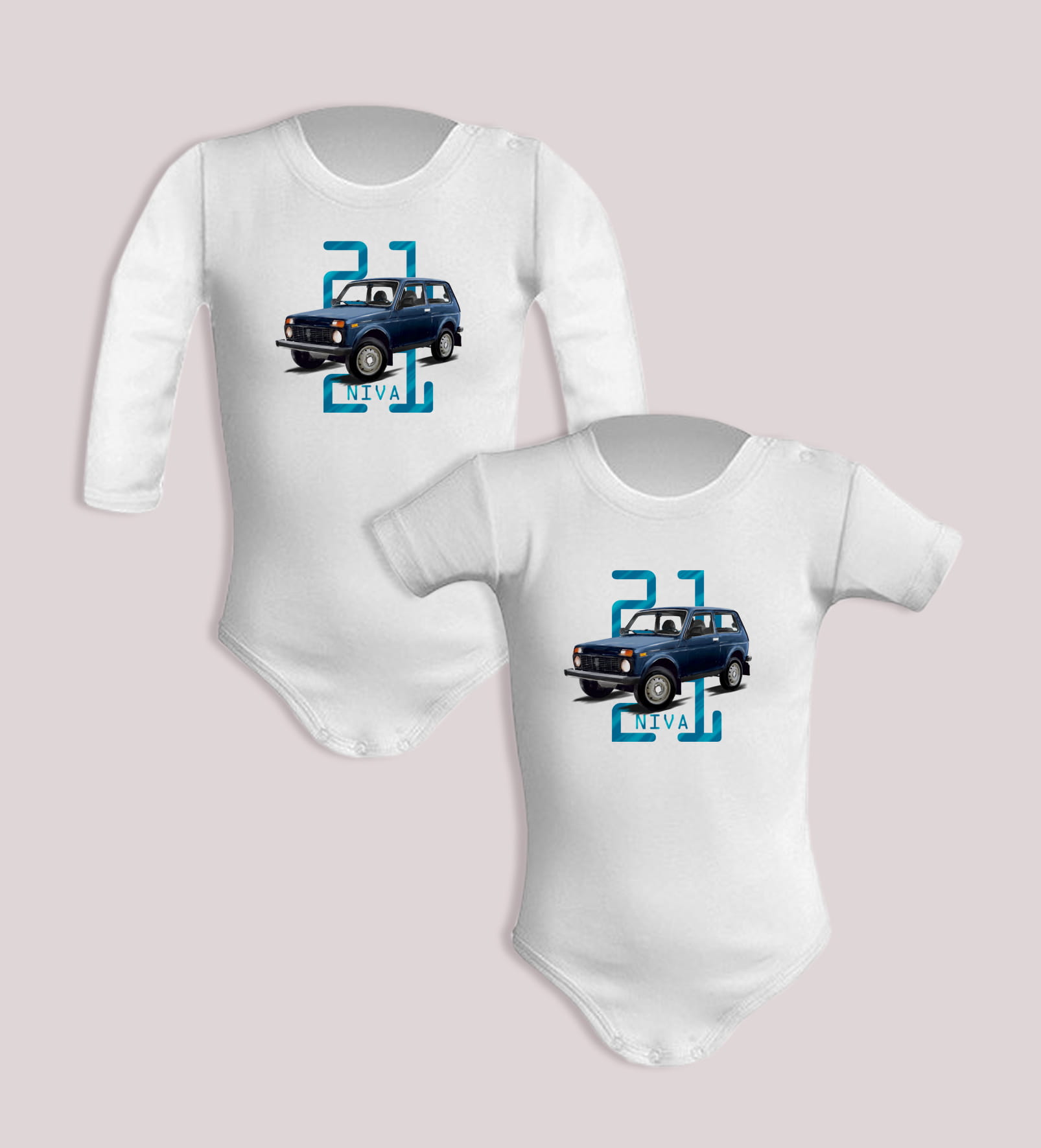 Łada Niva — body (Rozmiar: 3M; Długość rękawa: krótki; Rodzaj nadruku: Łada Niva)