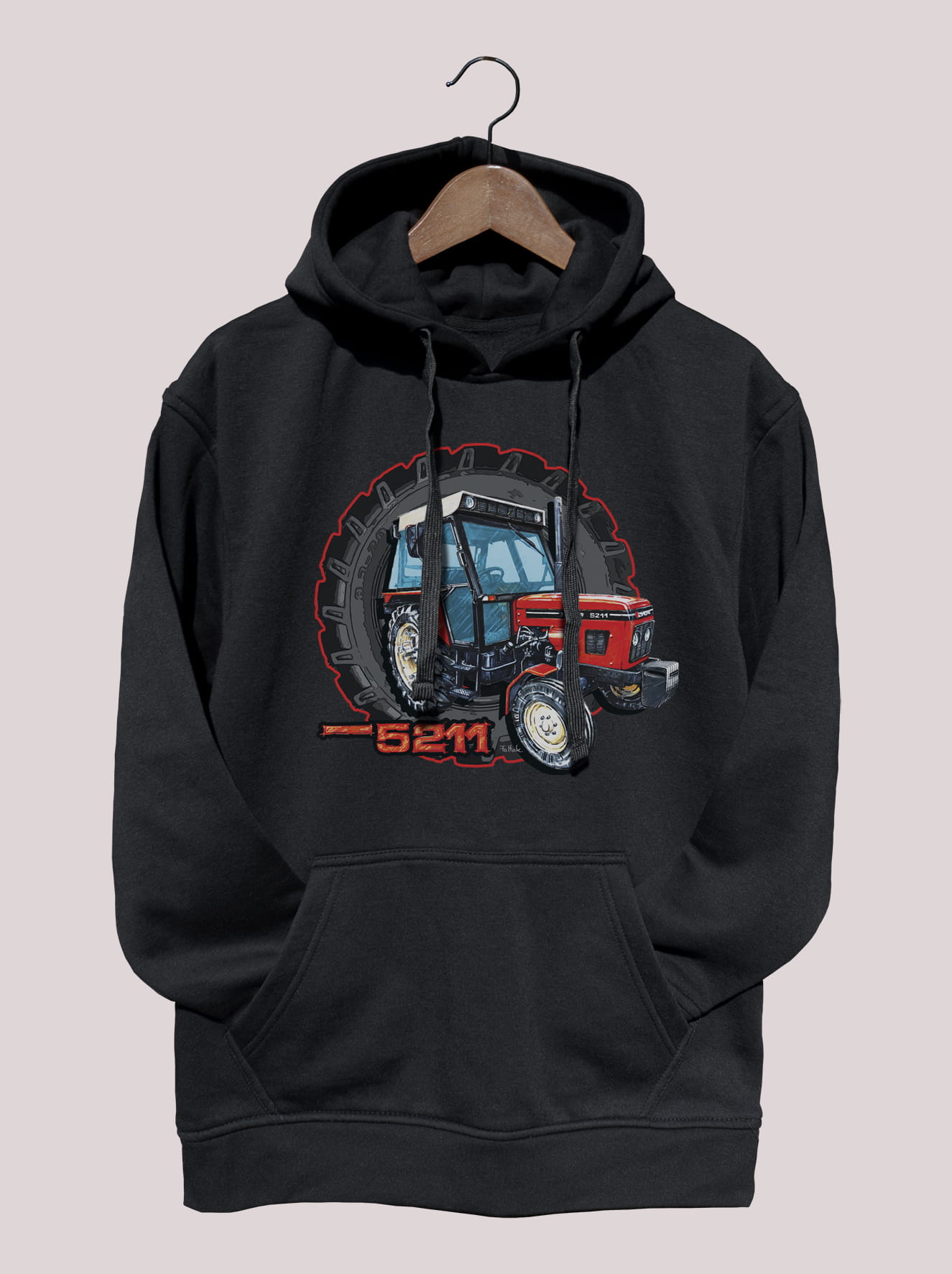 Zetor 5211 — bluza (Rozmiar: M; Kolor bluzy: czarny; Rodzaj nadruku: Zetor 5211)