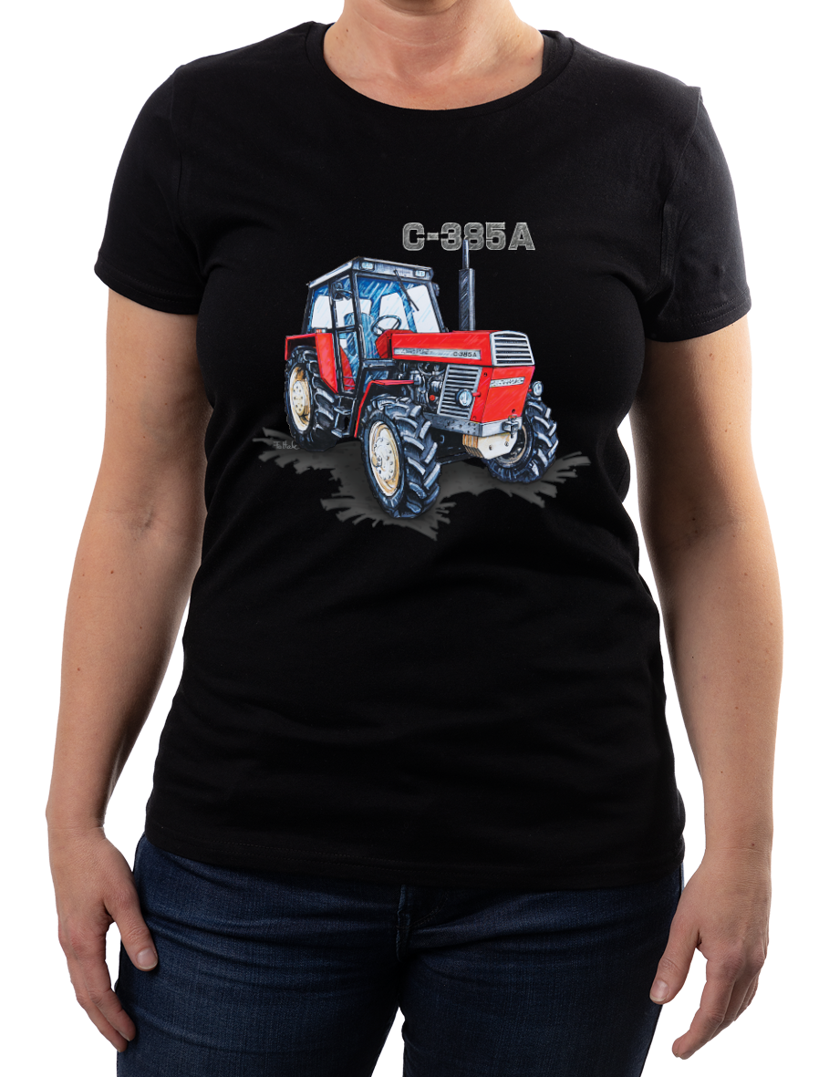 Ursus C-385A — koszulka (Kolor koszulki: czarny; Rozmiar: XXL (damska); Rodzaj nadruku: Ursus C-385A)