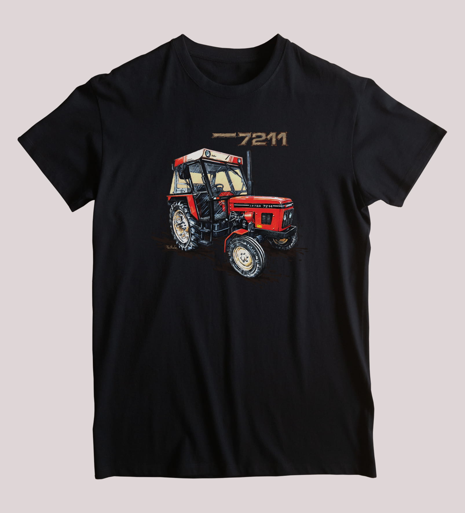 Zetor 7211 — koszulka (Kolor koszulki: czarny; Rozmiar: 9 - 11 lat; Rodzaj nadruku: Zetor 7211)