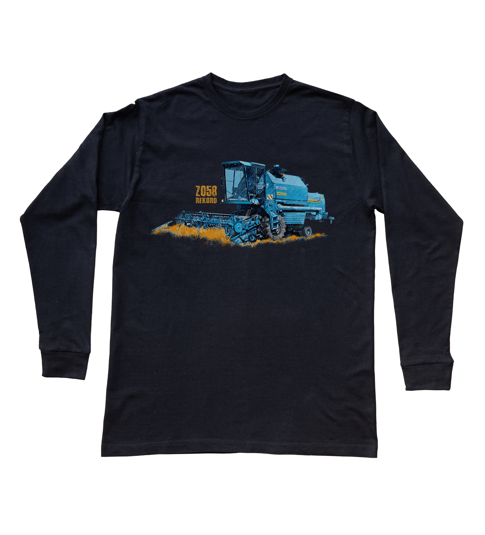 Bizon Rekord — bluzka z długim rękawem (Rozmiar: 3 - 4 lata; Kolor koszulki: czarny; Rodzaj nadruku: Bizon Rekord)