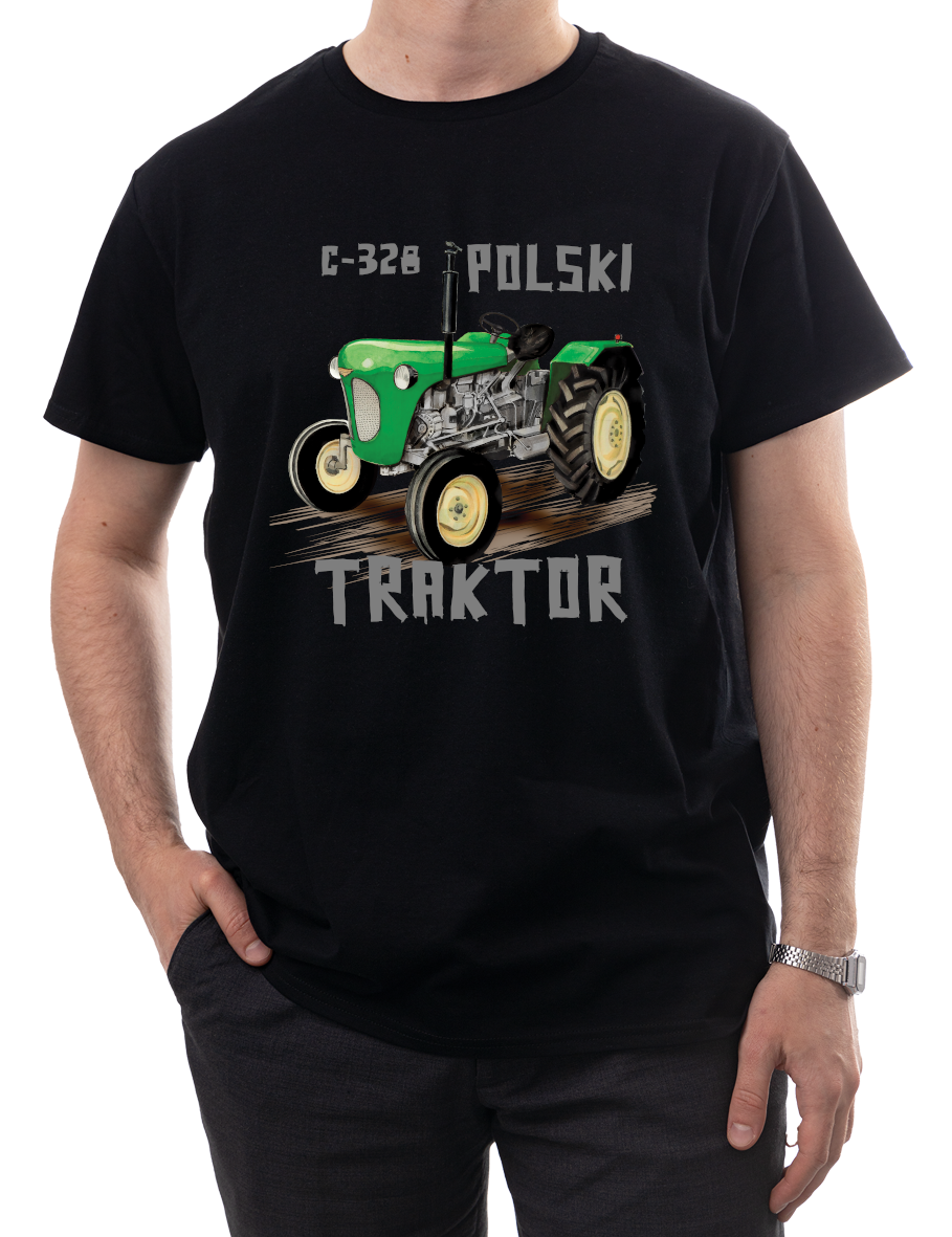 Ursus C-328 — koszulka (Kolor koszulki: czarny; Rozmiar: 3 - 4 lata; Rodzaj nadruku: Ursus C-328)