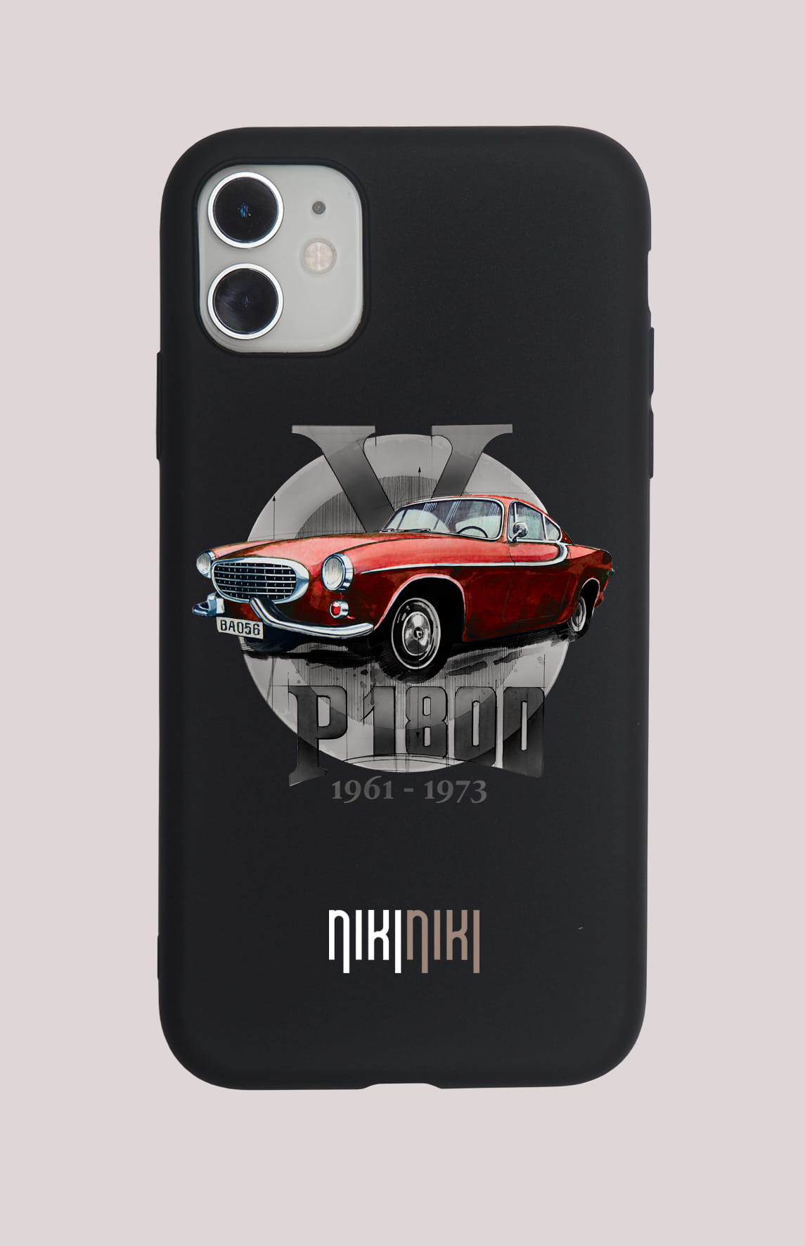 Volvo P1800 — etui (Producent telefonu: IPHONE; Model telefonu: 16 PLUS; Kolor etui: czarny; Rodzaj nadruku: Volvo P1800)