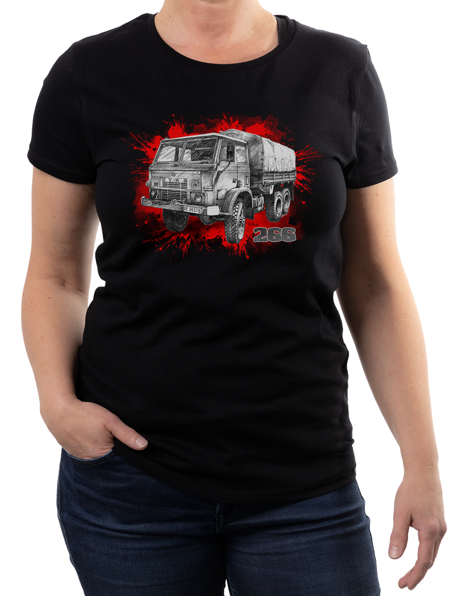 Star 266 — koszulka (Kolor koszulki: czarny; Rozmiar: S (damska); Rodzaj nadruku: Star 266)