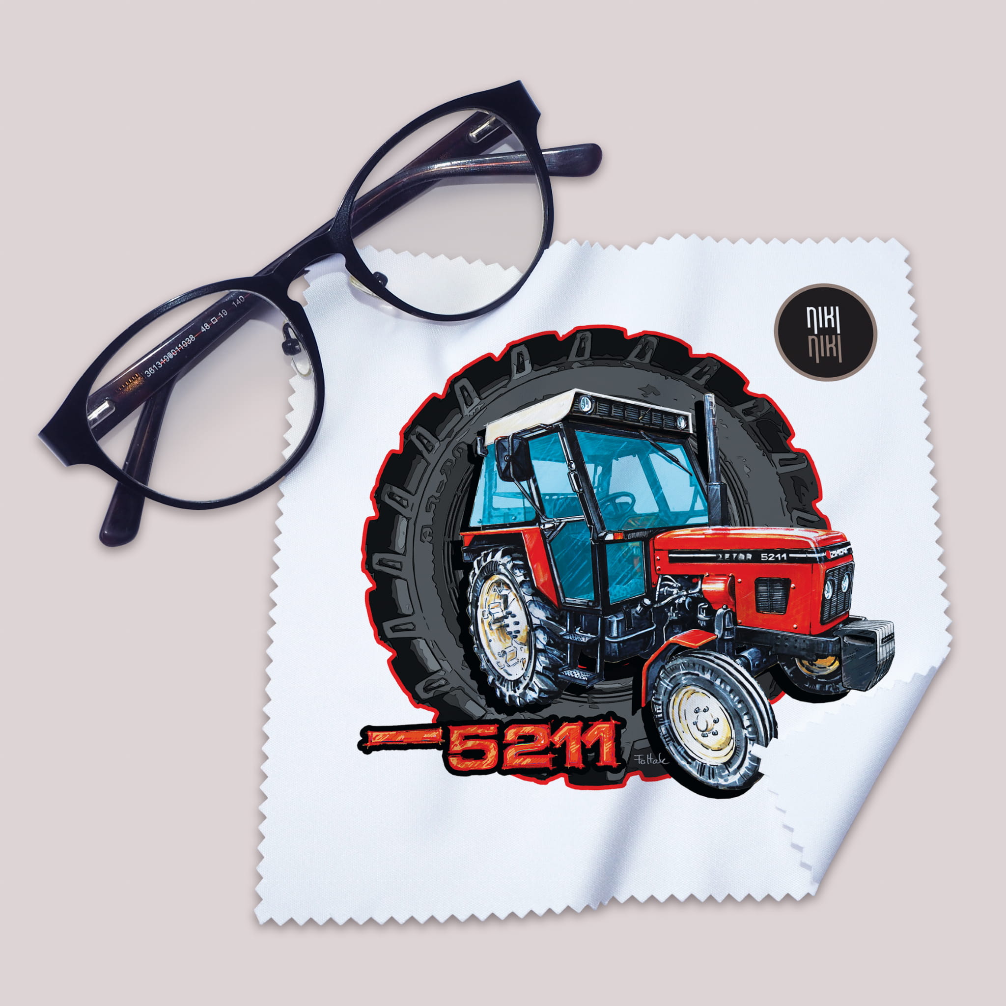 Zetor 5211 — ściereczka (Kolor nadruku: czerwony; Rodzaj nadruku: Zetor 5211)