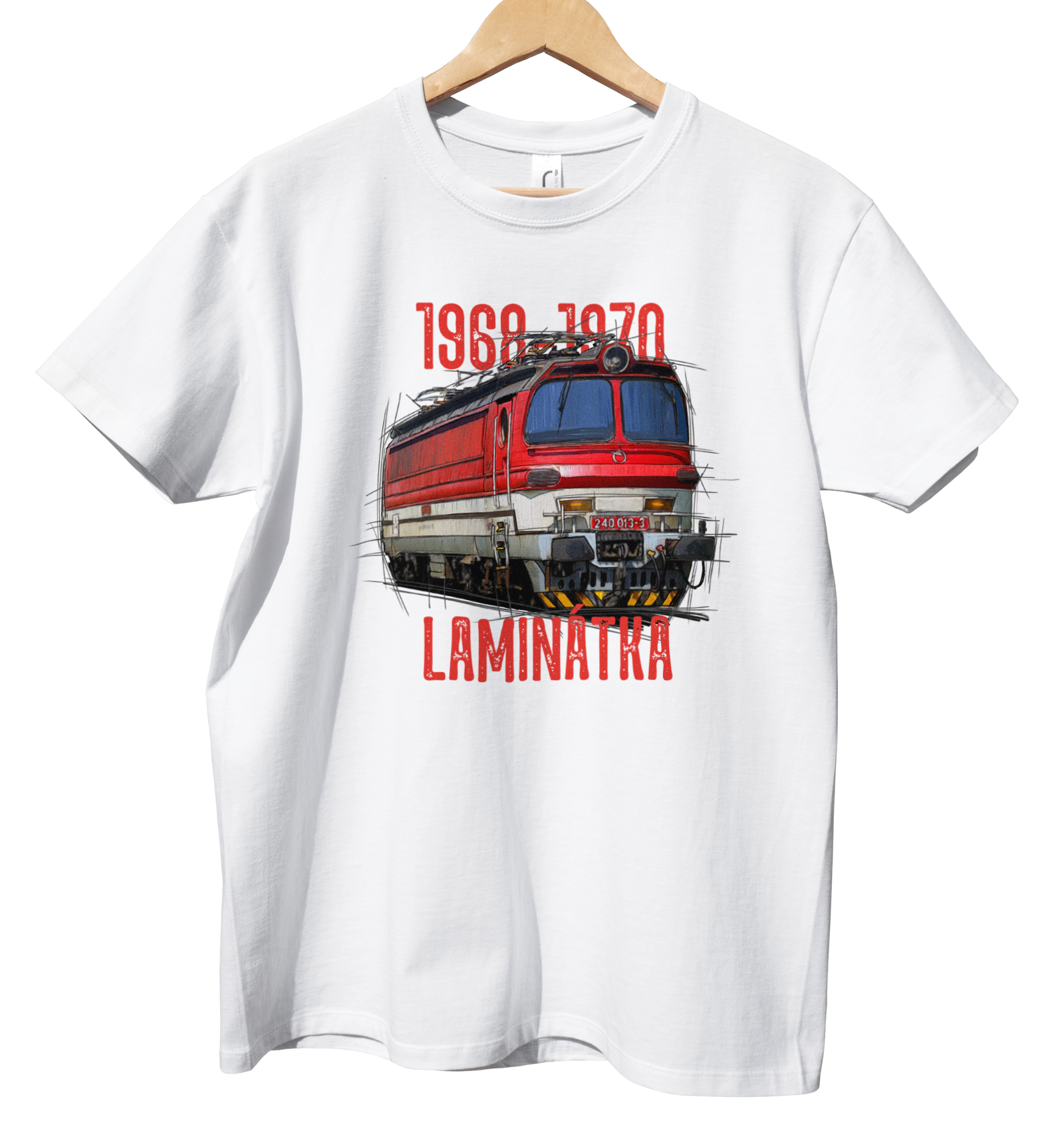 Laminatka — koszulka (Kolor koszulki: biały; Rozmiar: XS (męska); Rodzaj nadruku: Laminatka)