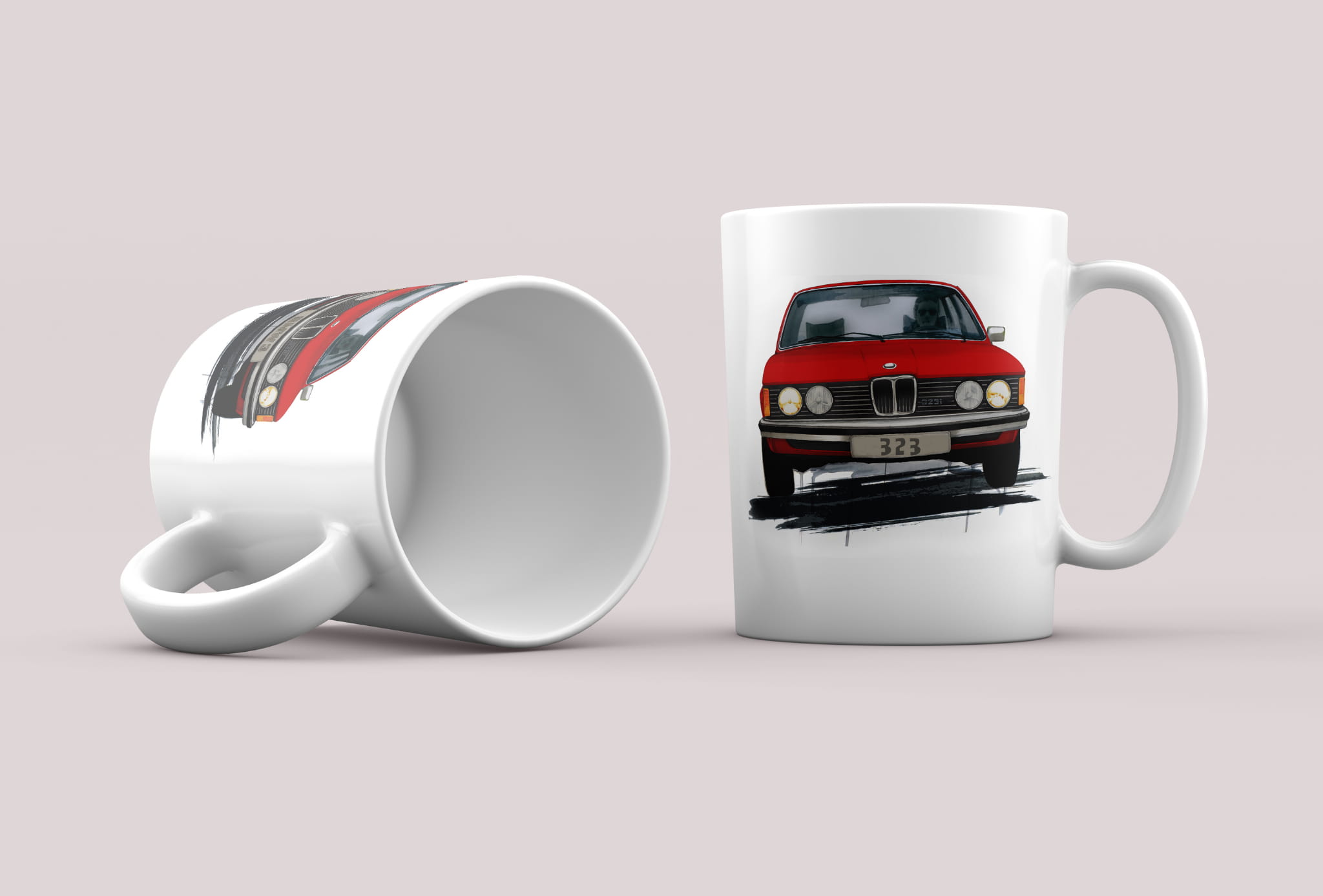 BMW 3 — kubek (kolor nadruku: czerwony; Rodzaj nadruku: BMW 3)