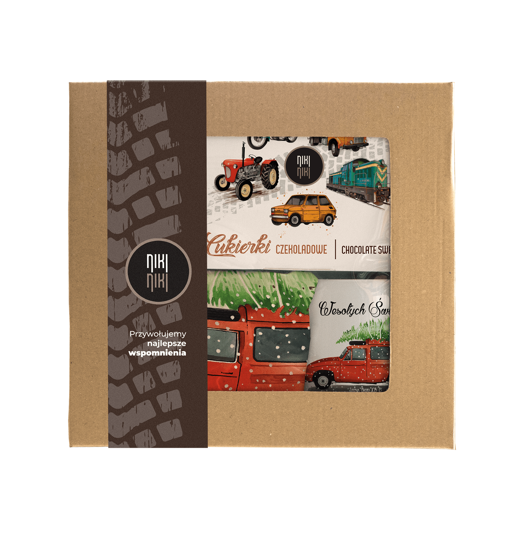 Syrena Bosto — paczka (Zawartość paczki: koszulka, torba, kubek, słodycze; Rozmiar koszulki / bluzy: 5XL (męska); Kolor koszulki / bluzy: czarny; Rodz