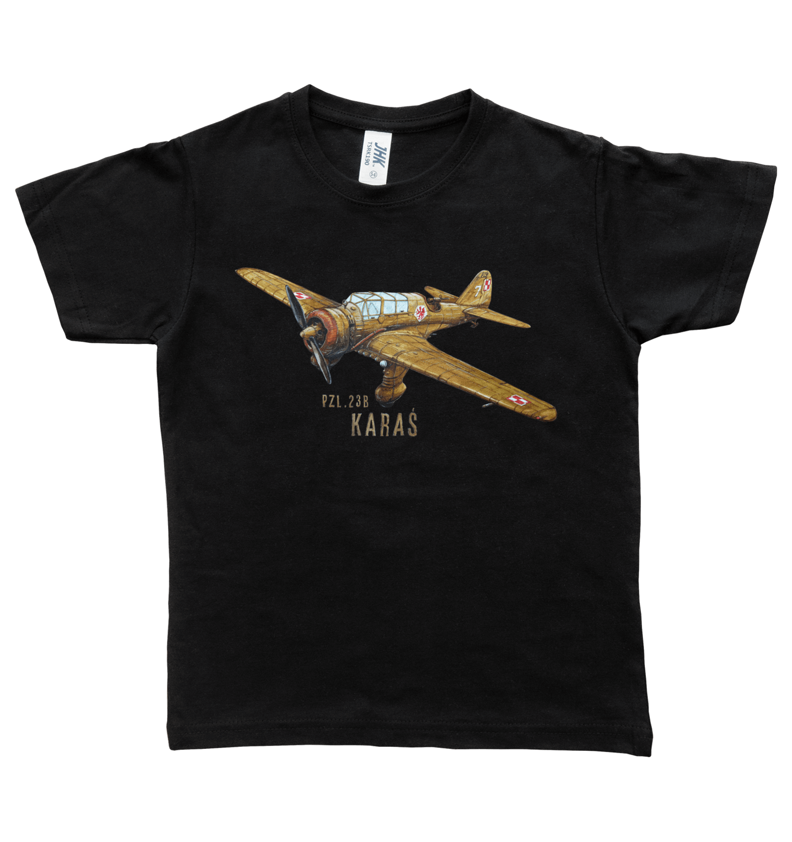 Karaś — koszulka (Kolor koszulki: czarny; Rozmiar: 7 - 8 lat; Rodzaj nadruku: Karaś)