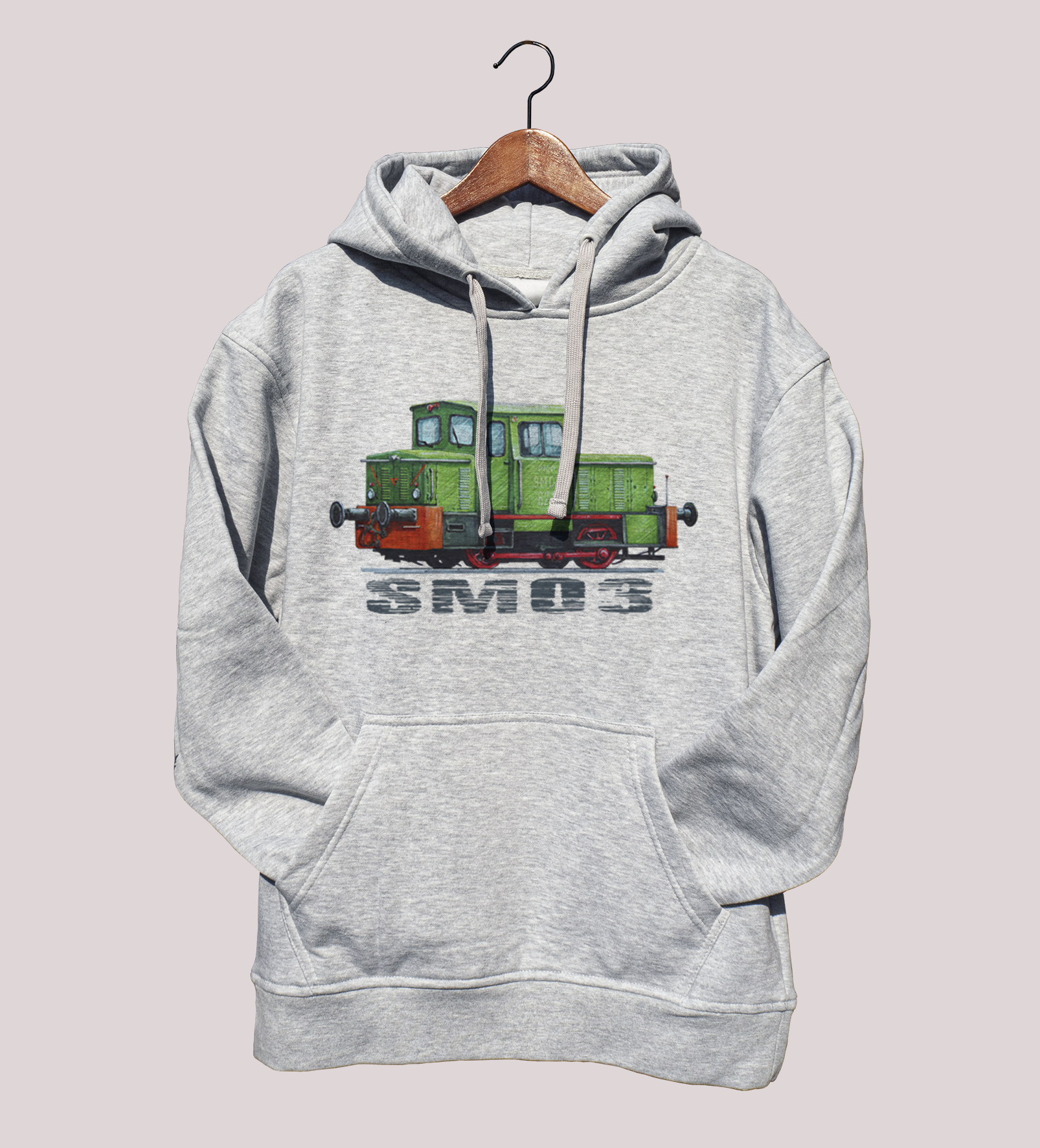 SM03 — bluza (Rozmiar: XS; Kolor bluzy: szary; Rodzaj nadruku: SM03)