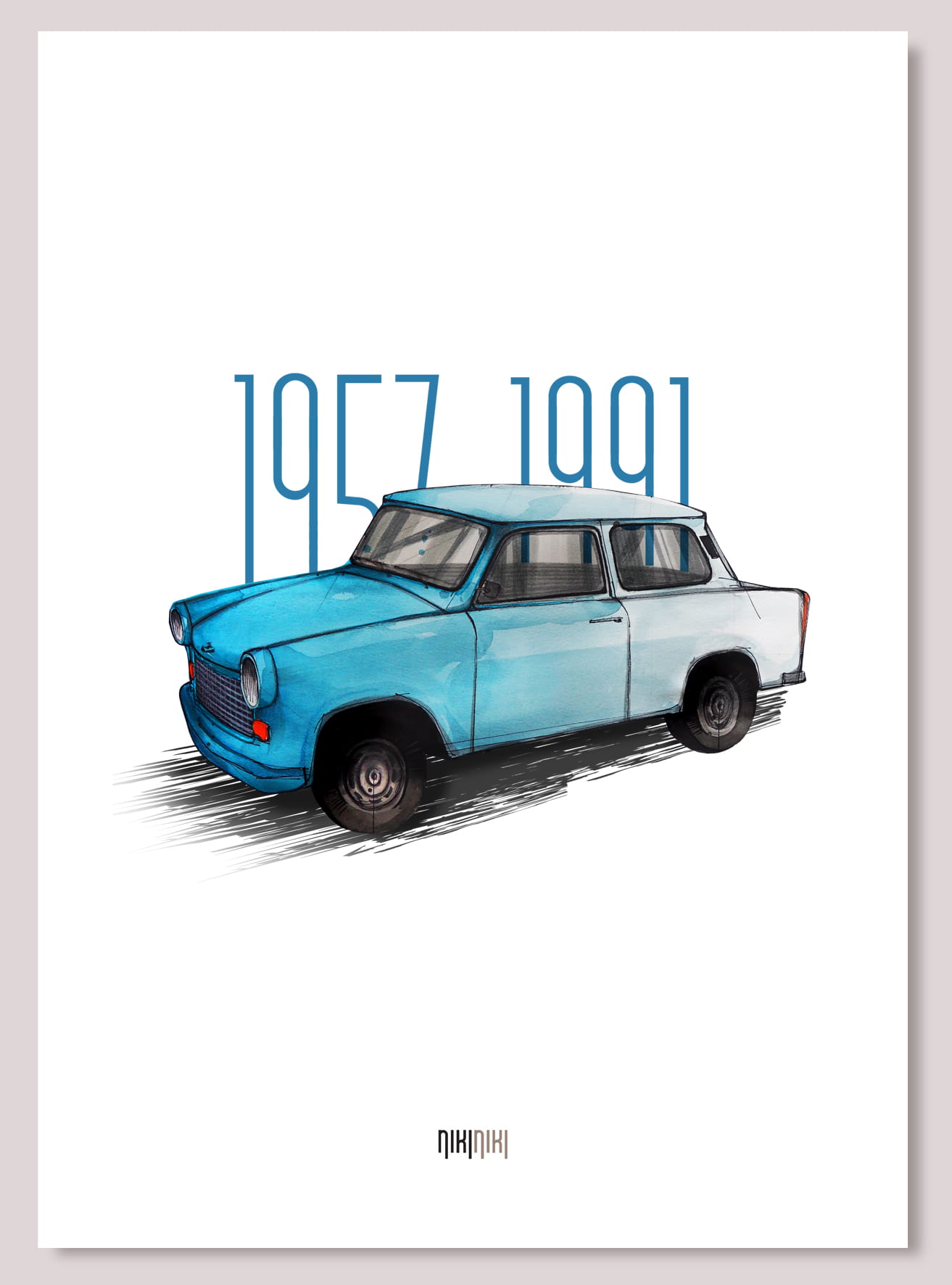 Trabant — plakat (Rodzaj nadruku: Trabant)