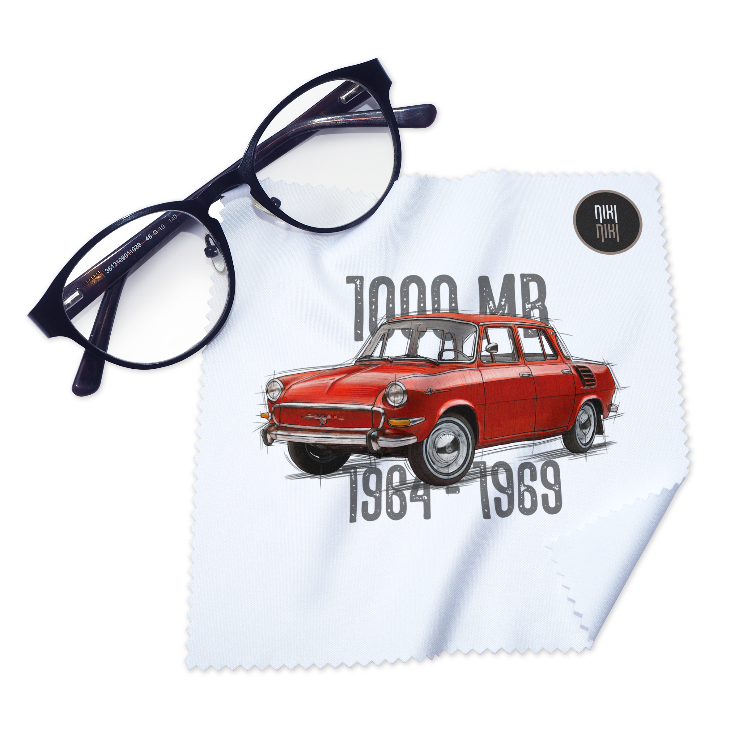 Škoda 1000 MB — ściereczka (Kolor nadruku: czerwony; Rodzaj nadruku: Škoda 1000 MB)