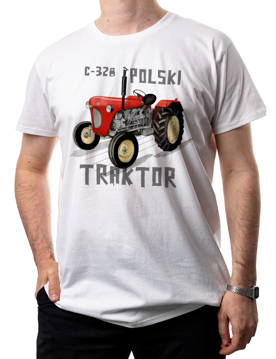 Ursus C-328 — koszulka (Kolor koszulki: biały; Rozmiar: 4XL (męska); Rodzaj nadruku: Ursus C-328)