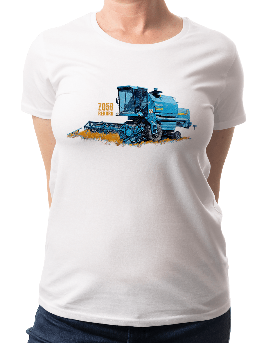 Bizon Rekord — koszulka (Kolor koszulki: biały; Rozmiar: 3XL (damska); Rodzaj nadruku: Bizon Rekord)