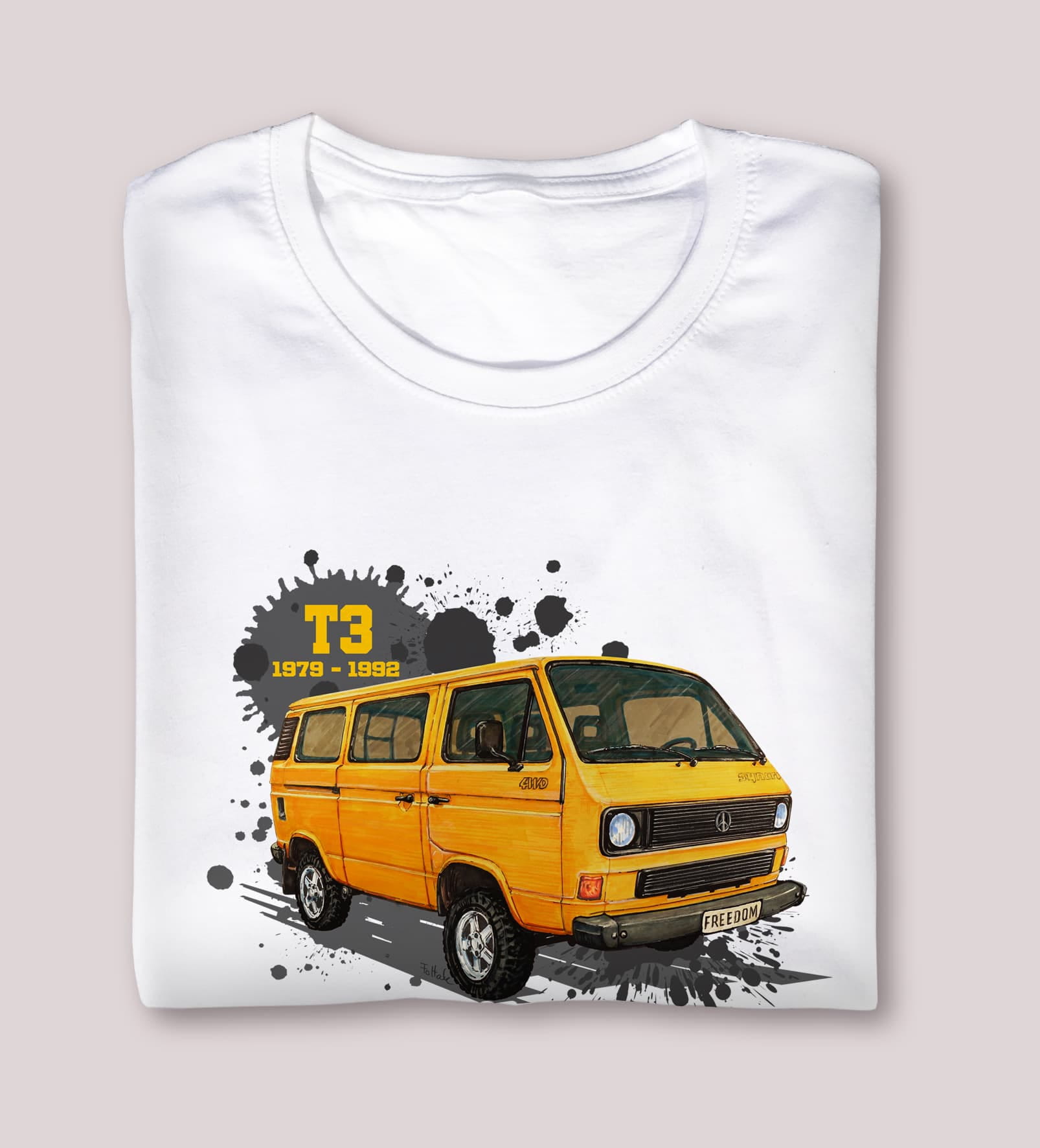 VW T3 — koszulka (Kolor koszulki: biały; Rozmiar: 5 - 6 lat; Rodzaj nadruku: VW T3)