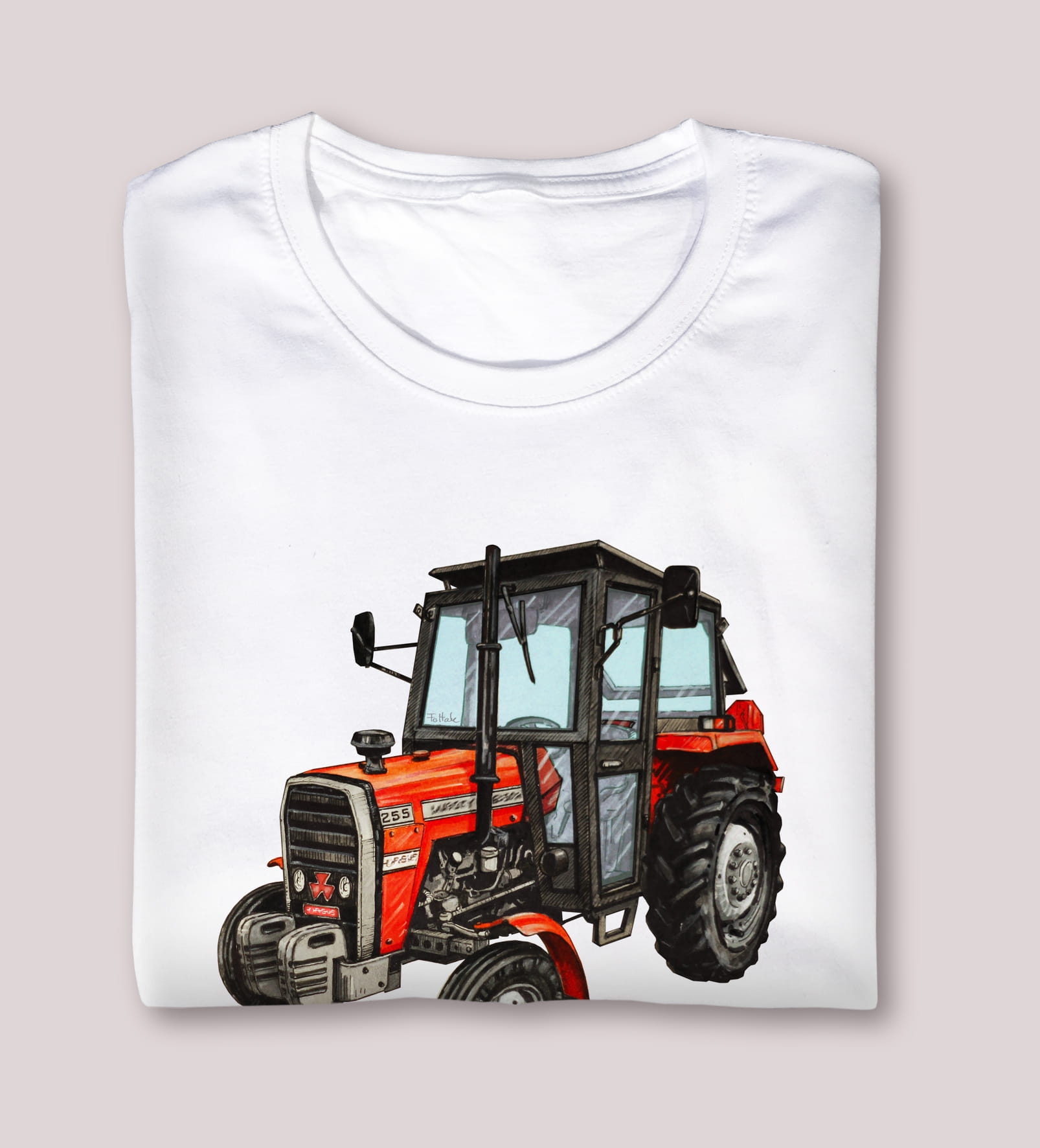 Massey Ferguson — koszulka (Kolor koszulki: biały; Rozmiar: 12 - 14 lat; Rodzaj nadruku: Massey Ferguson)