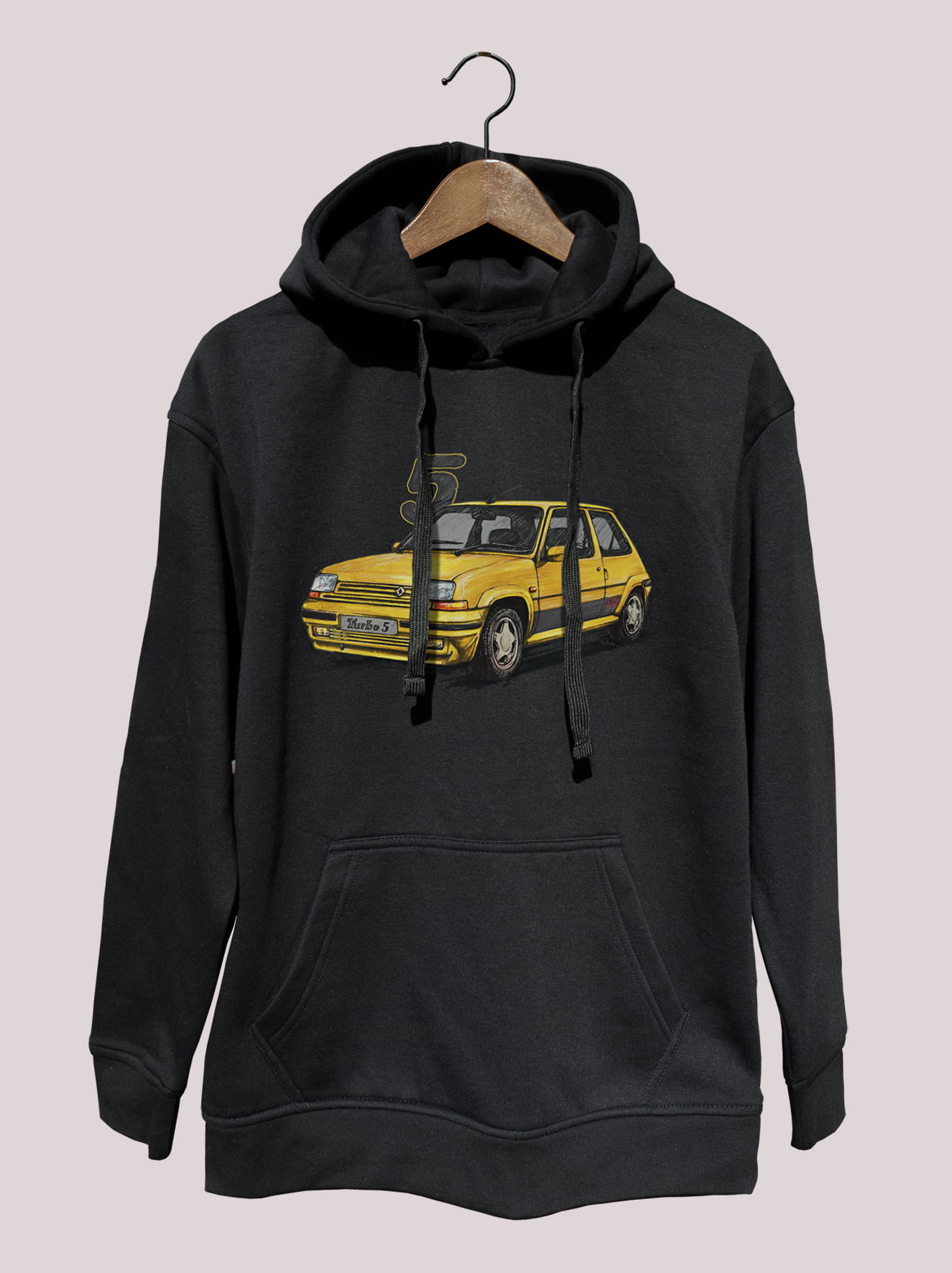 Renault 5 — bluza (Rozmiar: L; Kolor bluzy: czarny; Rodzaj nadruku: Renault 5)