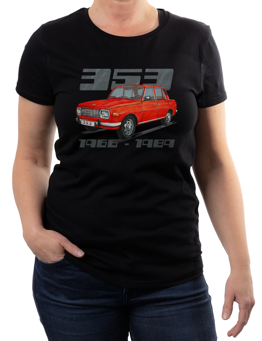 Wartburg — koszulka (Kolor koszulki: czarny; Rozmiar: 3XL (damska); Rodzaj nadruku: Wartburg)