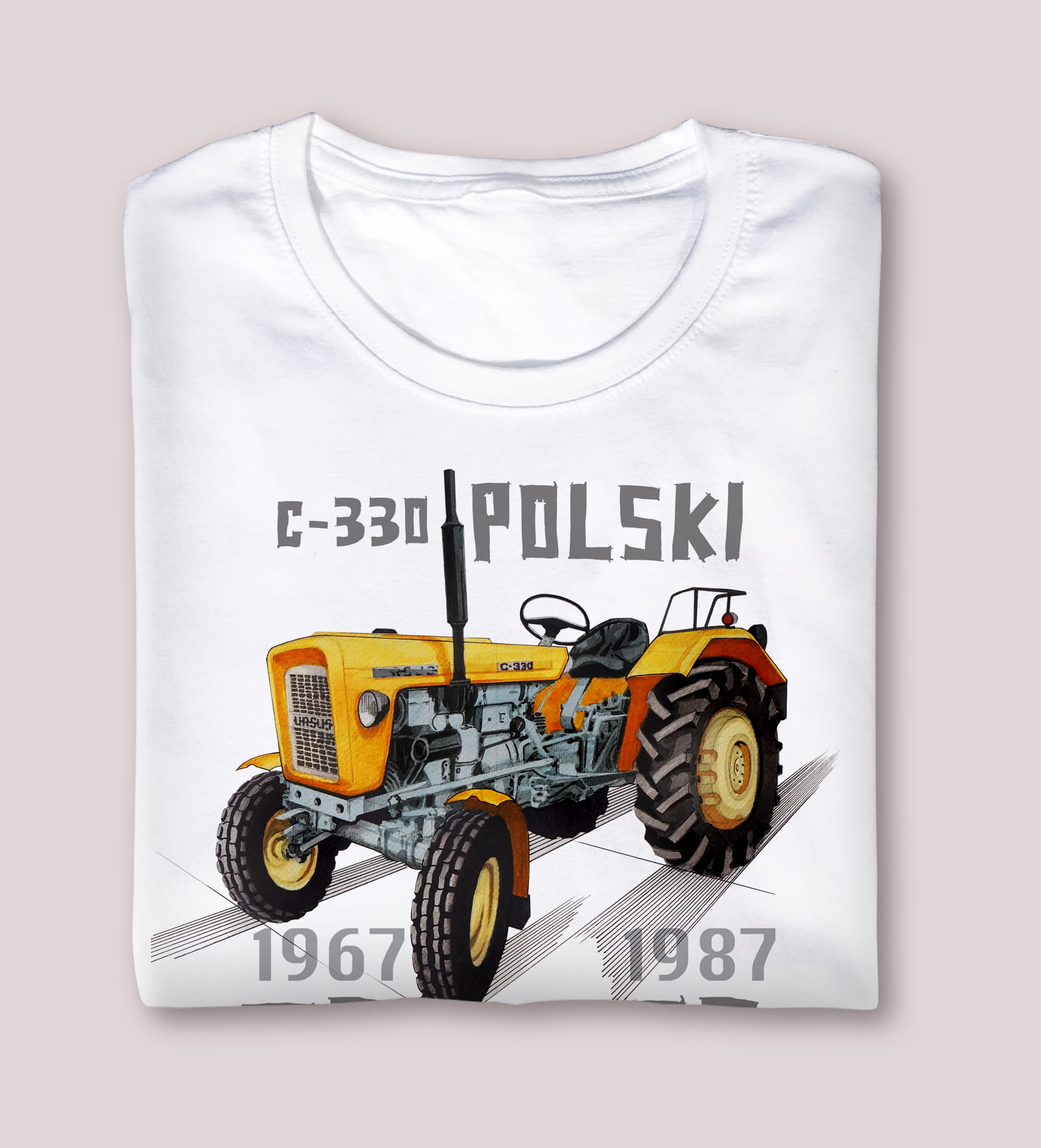 Ursus C-330 — koszulka (Kolor koszulki: biały; Rozmiar: 9 - 11 lat; Rodzaj nadruku: Ursus C-330)