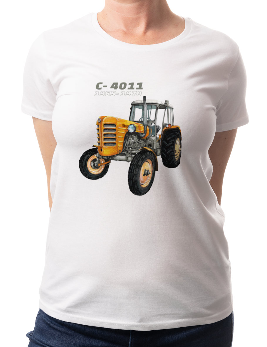 Ursus C-4011 — koszulka (Kolor koszulki: biały; Rozmiar: XL (damska); Rodzaj nadruku: Ursus C-4011)