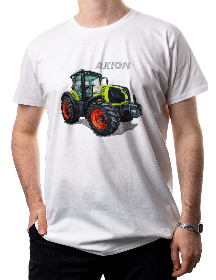 Claas — koszulka (Kolor koszulki: biały; Rozmiar: XL (męska); Rodzaj nadruku: Claas)