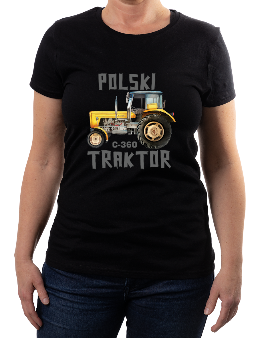 Ursus C-360 — koszulka (Kolor koszulki: czarny; Rozmiar: XL (damska); Rodzaj nadruku: Ursus C-360)