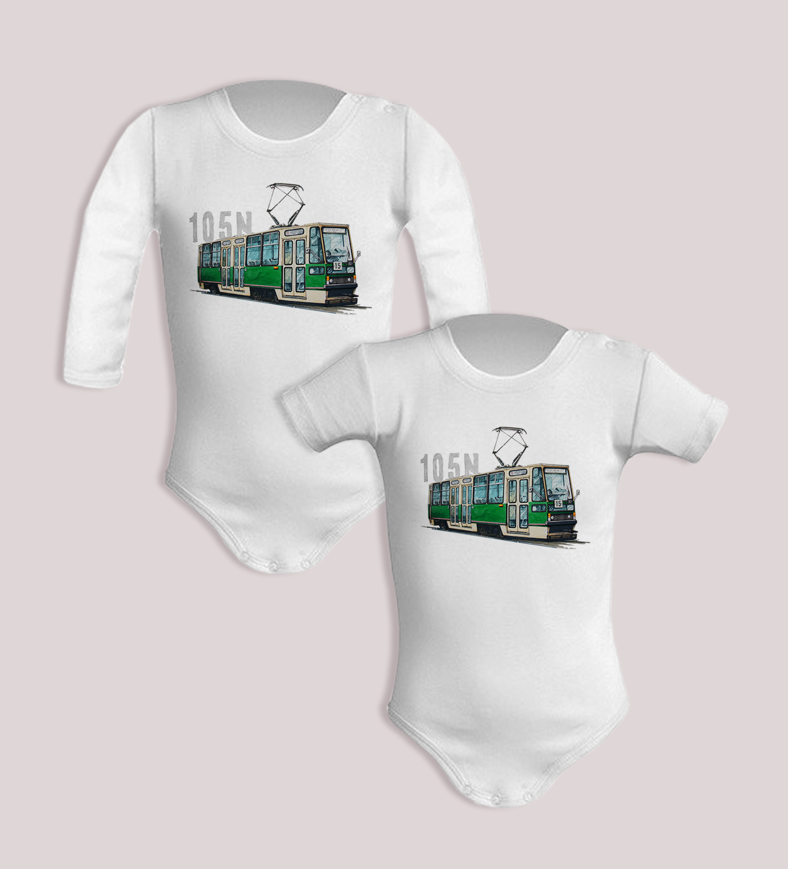 Konstal 105N — body (Rozmiar: 12M; Długość rękawa: długi; Rodzaj nadruku: Konstal 105N)