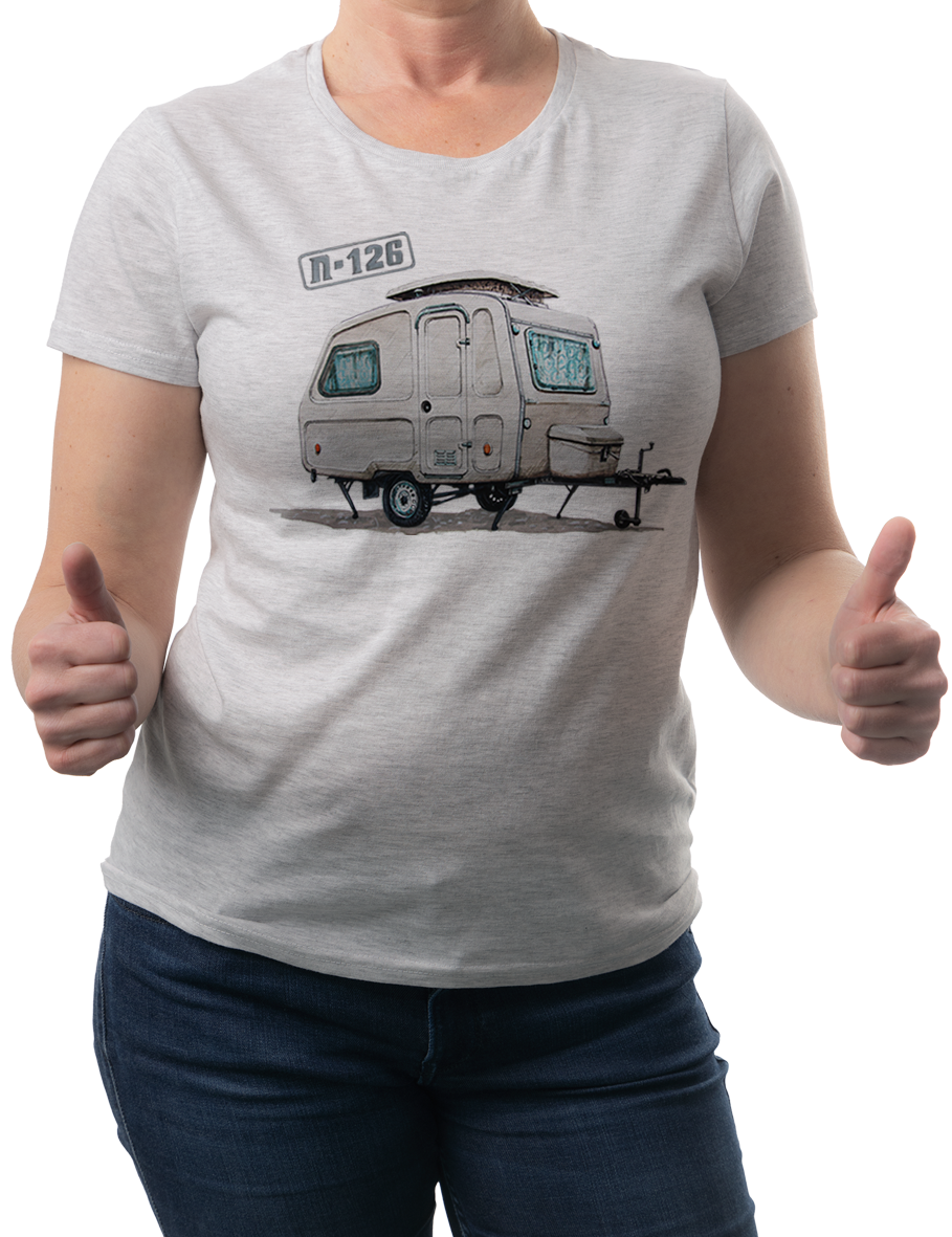Niewiadów N-126 — koszulka (Kolor koszulki: jasnoszary melanż; Rozmiar: M (damska); Rodzaj nadruku: Niewiadów N-126)