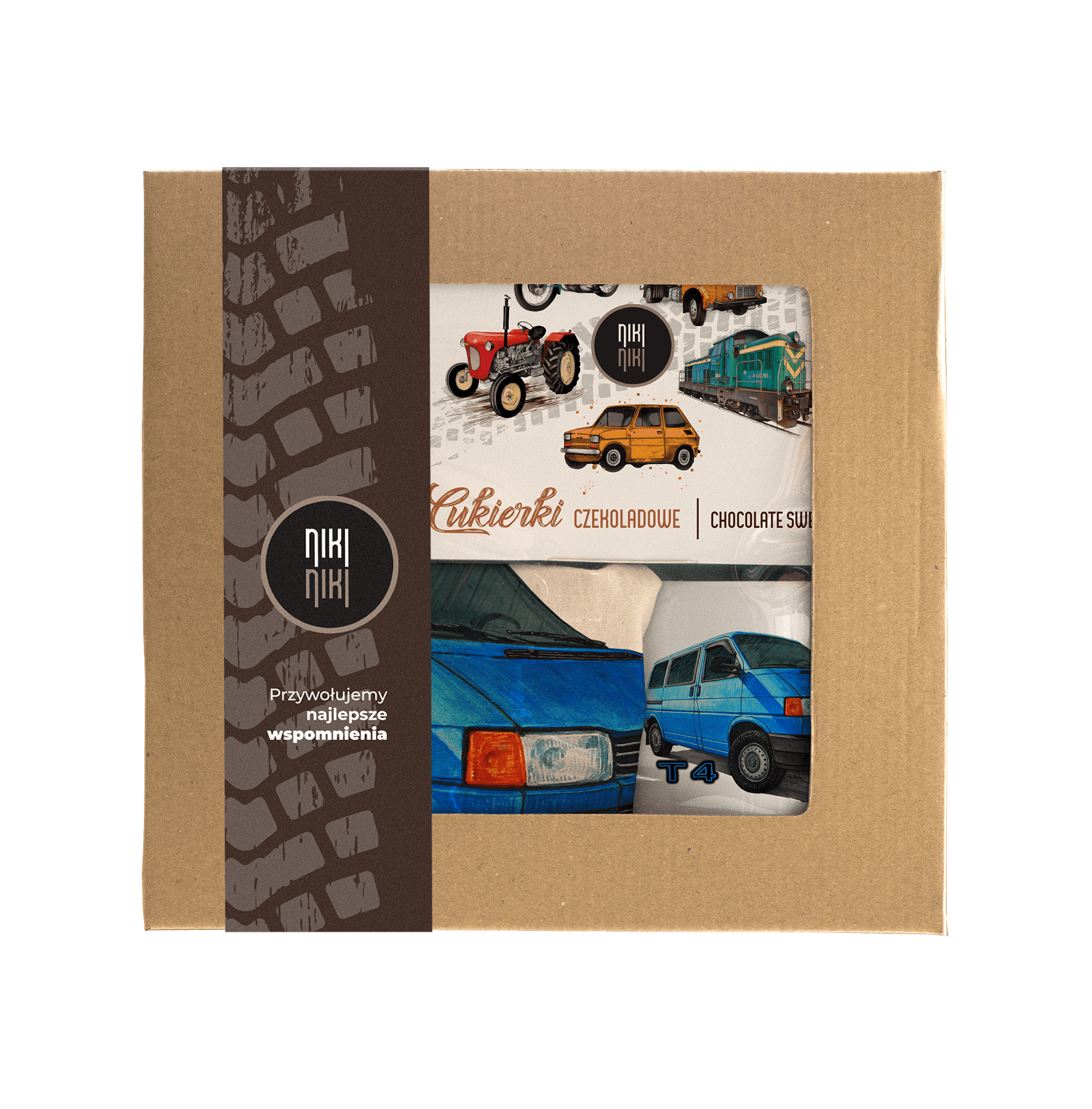 VW T4 — paczka (Zawartość paczki: bluza, torba, kubek, słodycze; Rozmiar koszulki / bluzy: 9 - 11 lat; Kolor koszulki / bluzy: szary; Rodzaj nadruku: