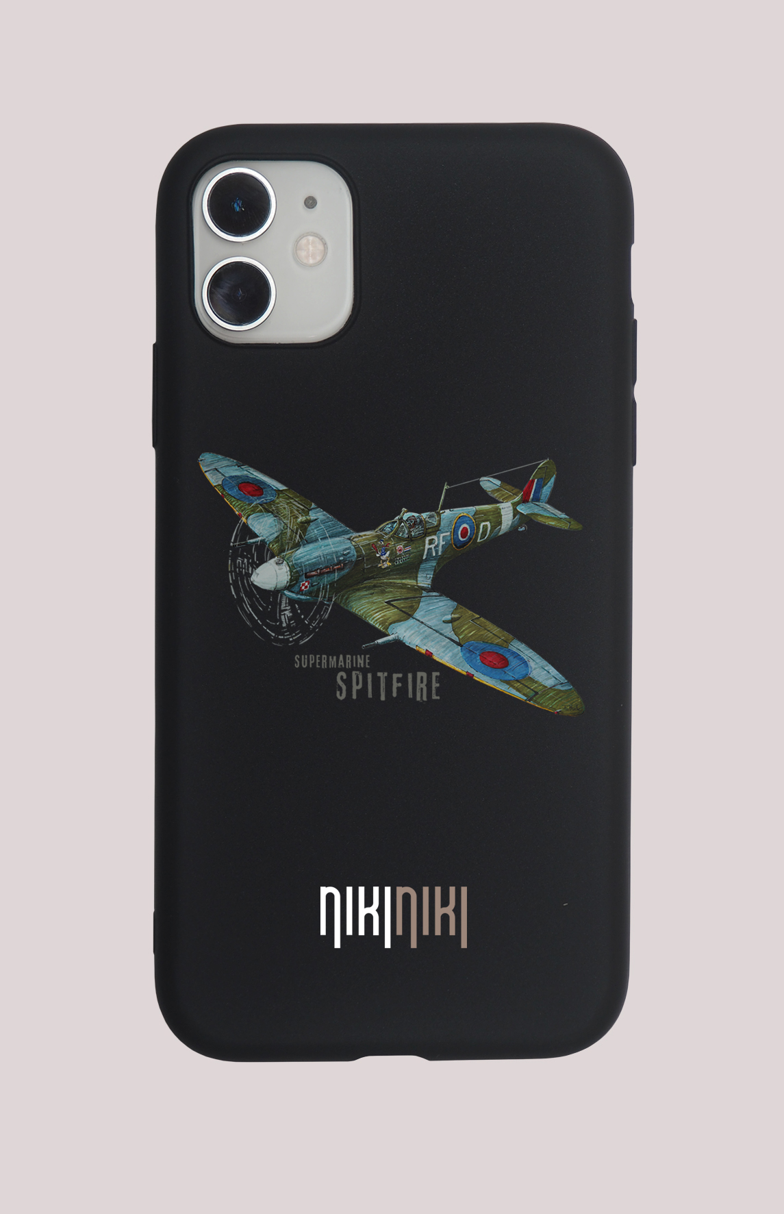 Supermarine Spitfire — etui (Producent telefonu: SAMSUNG; Model telefonu: S24 / S25; Kolor etui: czarny; Rodzaj nadruku: Supermarine Spitfire)