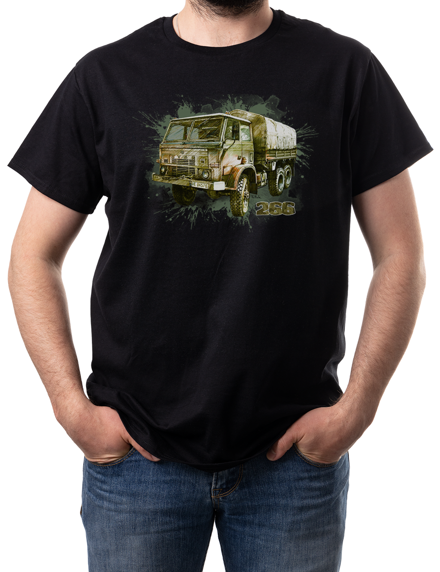 Star 266 — koszulka (Kolor koszulki: czarny; Rozmiar: 4XL (męska); Rodzaj nadruku: Star 266)