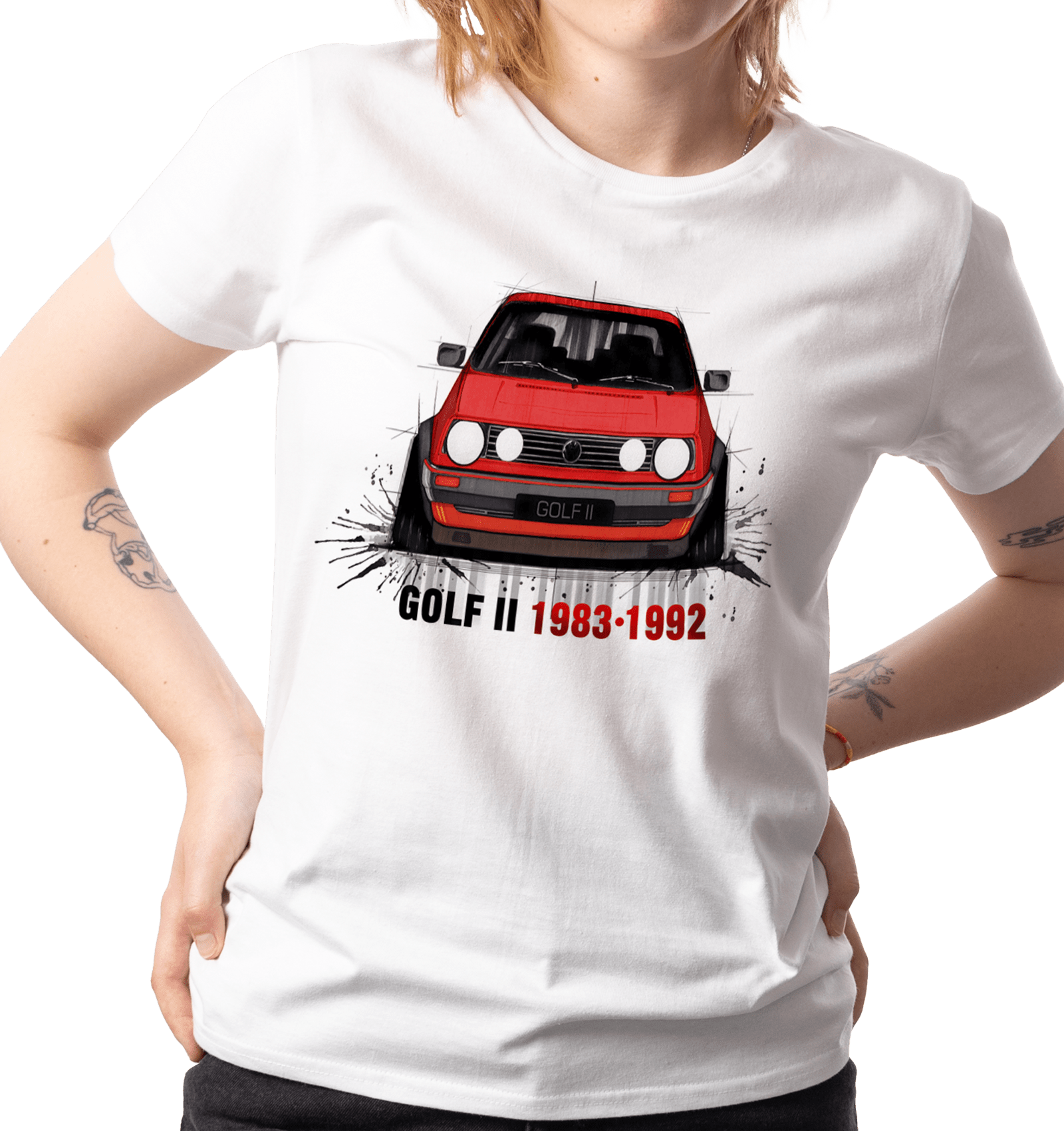 Golf II — koszulka (Kolor koszulki: biały; Rozmiar: XXL (damska); Rodzaj nadruku: Golf II)