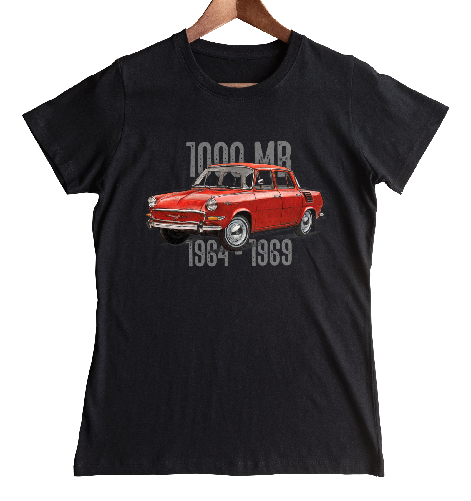 Škoda 1000 MB — koszulka (Kolor koszulki: czarny; Rozmiar: M (damska); Rodzaj nadruku: Škoda 1000 MB)