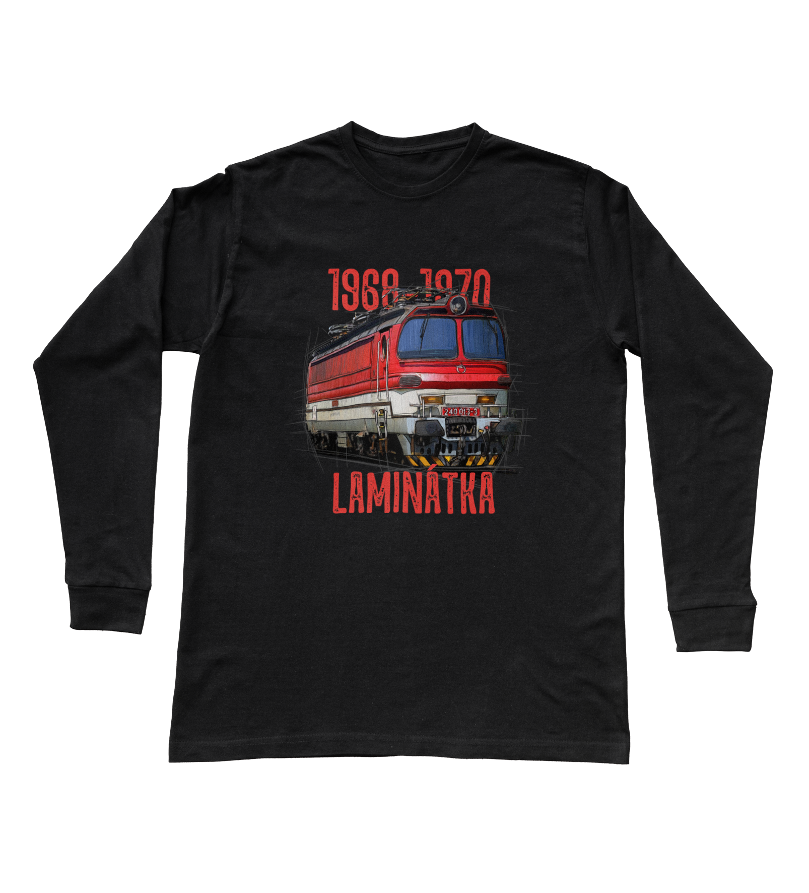 Laminatka — bluzka z długim rękawem (Rozmiar: XL (dorosła); Kolor koszulki: czarny; Rodzaj nadruku: Laminatka)