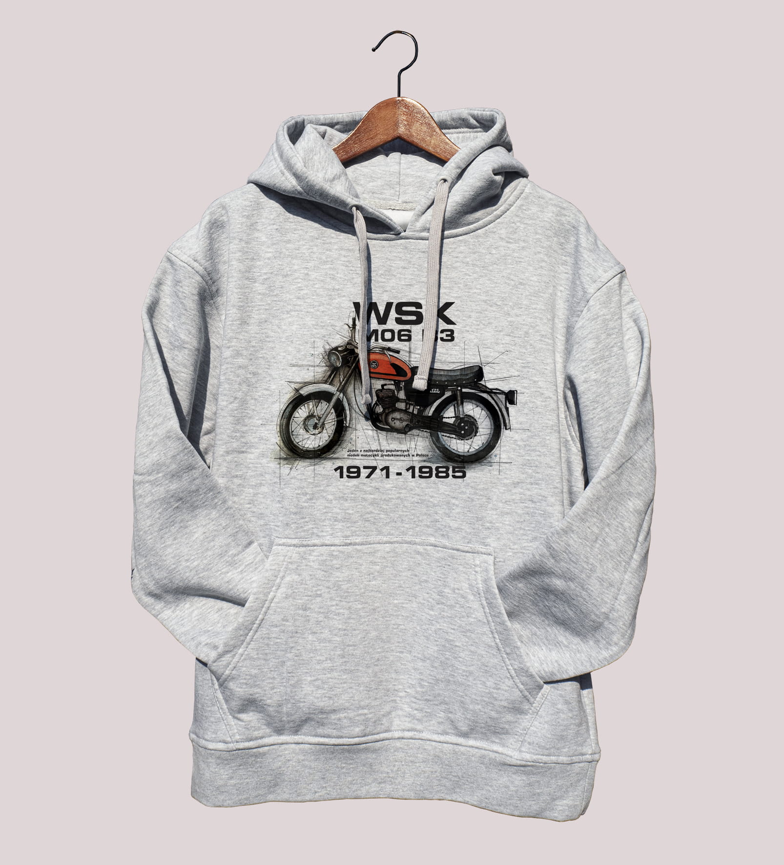 WSK — bluza (Rozmiar: XXL; Kolor bluzy: szary; Rodzaj nadruku: WSK)