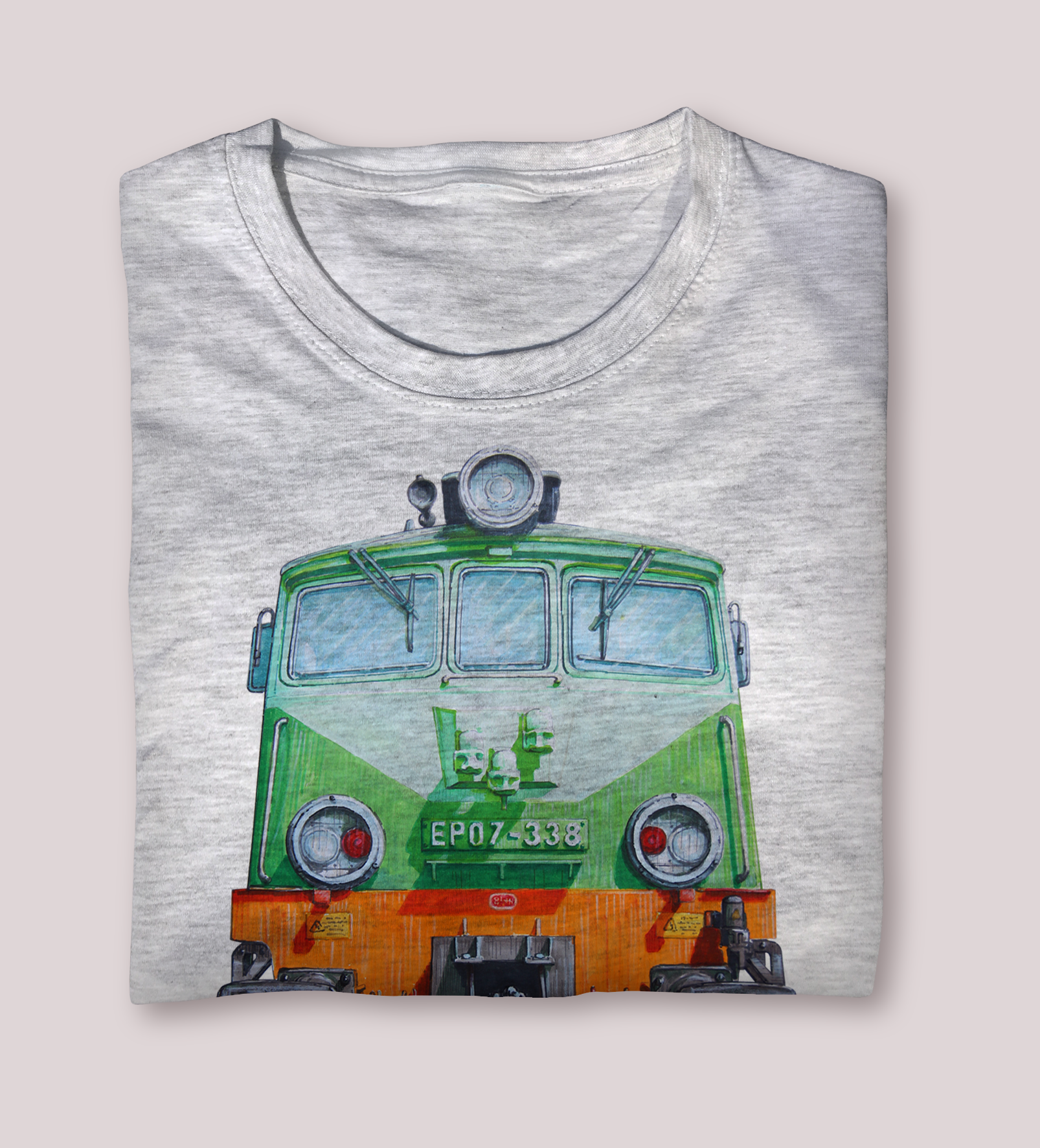 EP07 — koszulka (Kolor koszulki: jasnoszary melanż; Rozmiar: 3 - 4 lata; Rodzaj nadruku: EP07)