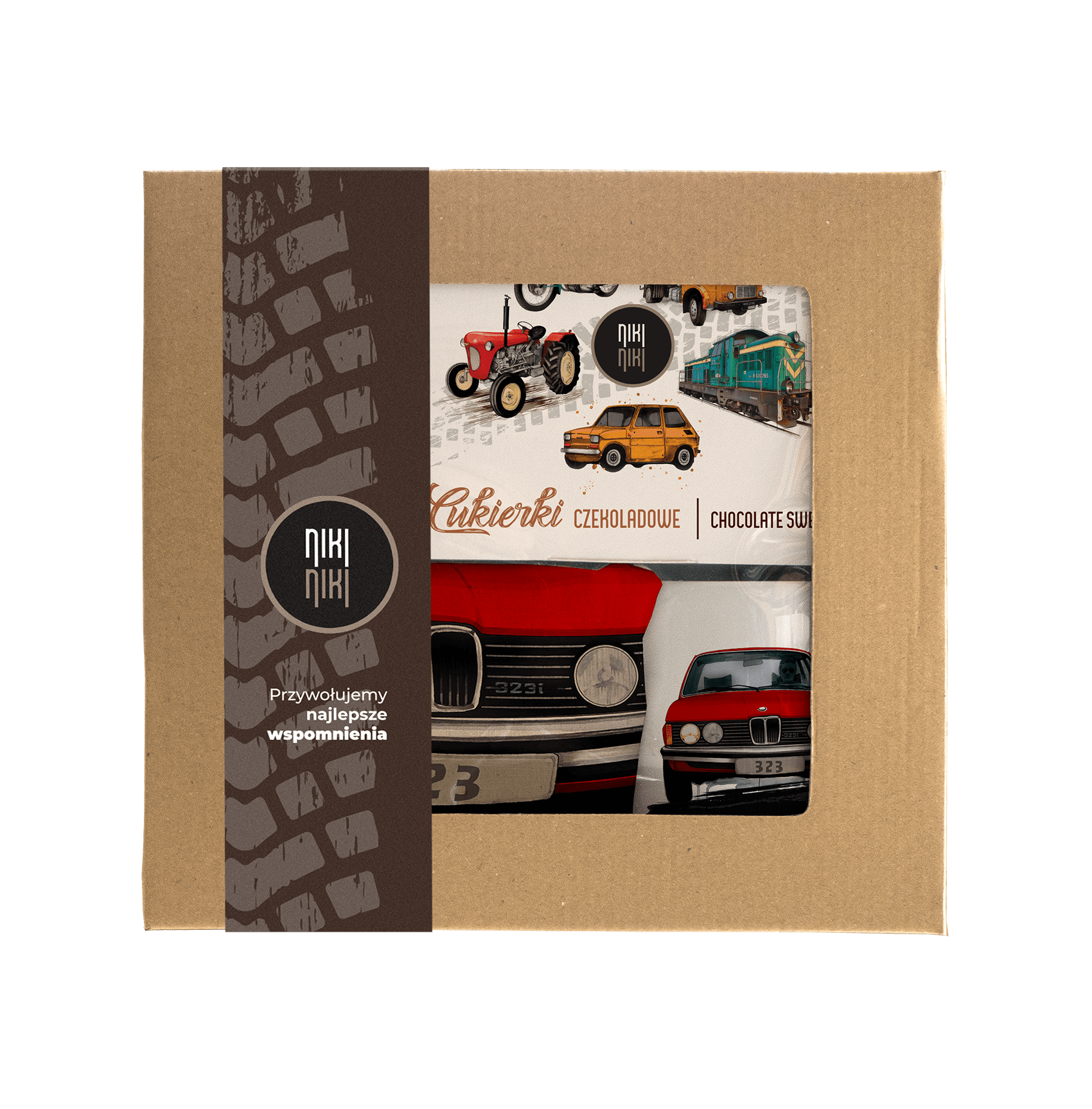 BMW 3 — paczka (Zawartość paczki: koszulka - torba - kubek - słodycze; Rozmiar koszulki / bluzy: 2 lata; Kolor koszulki / bluzy: biały; Rodzaj nadruku