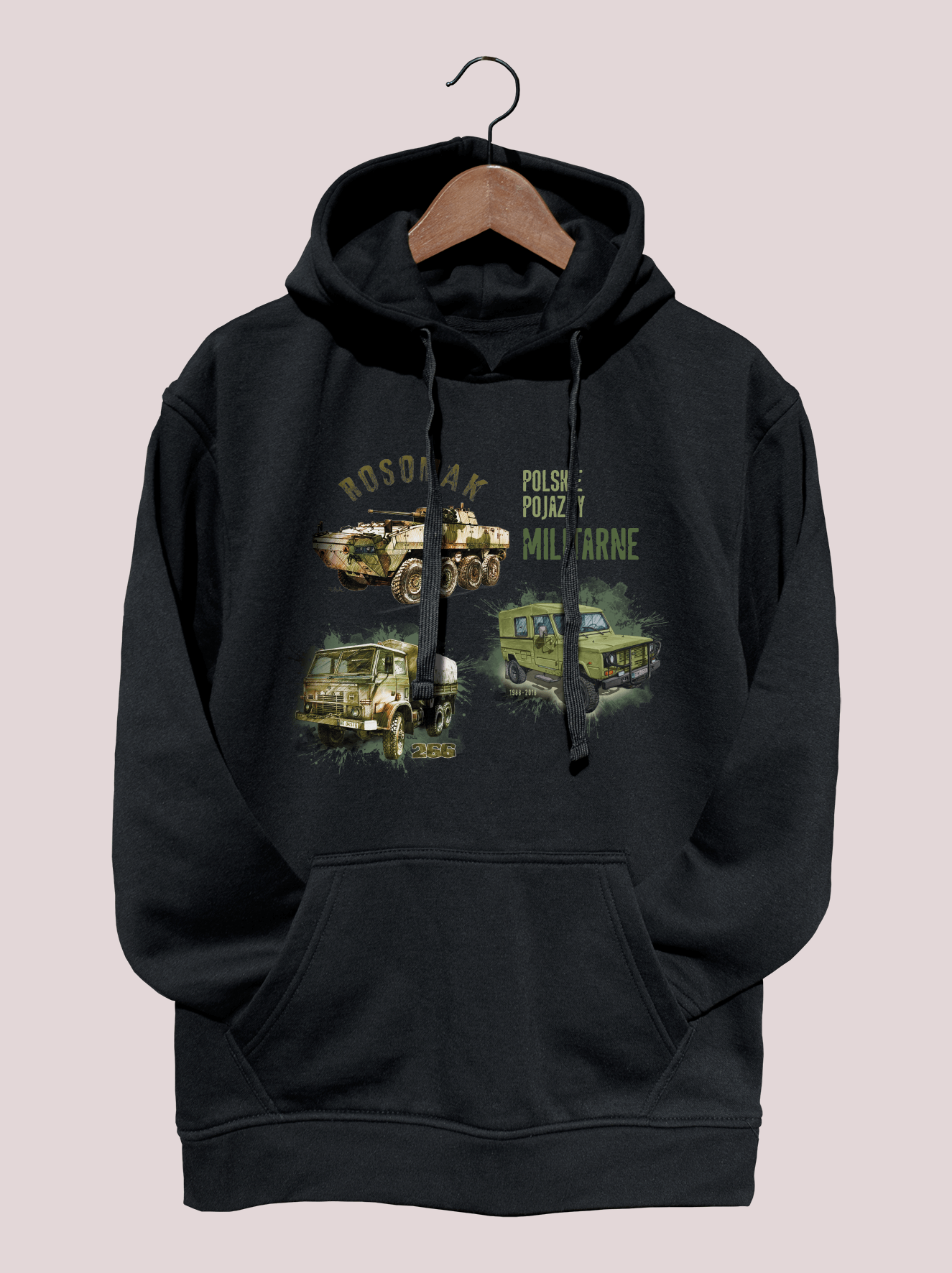 Bluza dla fana militariów (Rozmiar: S; Kolor bluzy: czarny; Rodzaj nadruku: MILMIX)