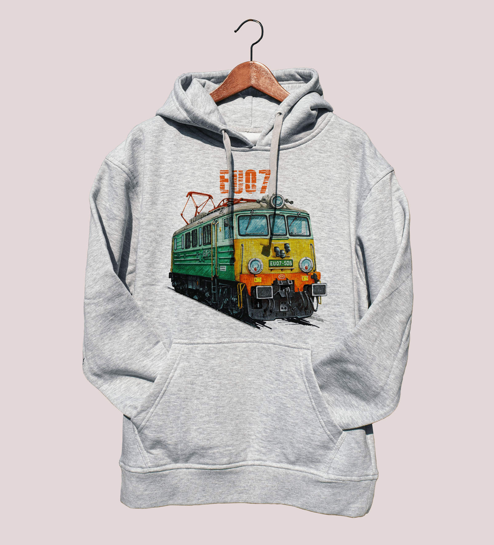 EU07 — bluza (Rozmiar: XS; Kolor bluzy: szary; Rodzaj nadruku: EU07)