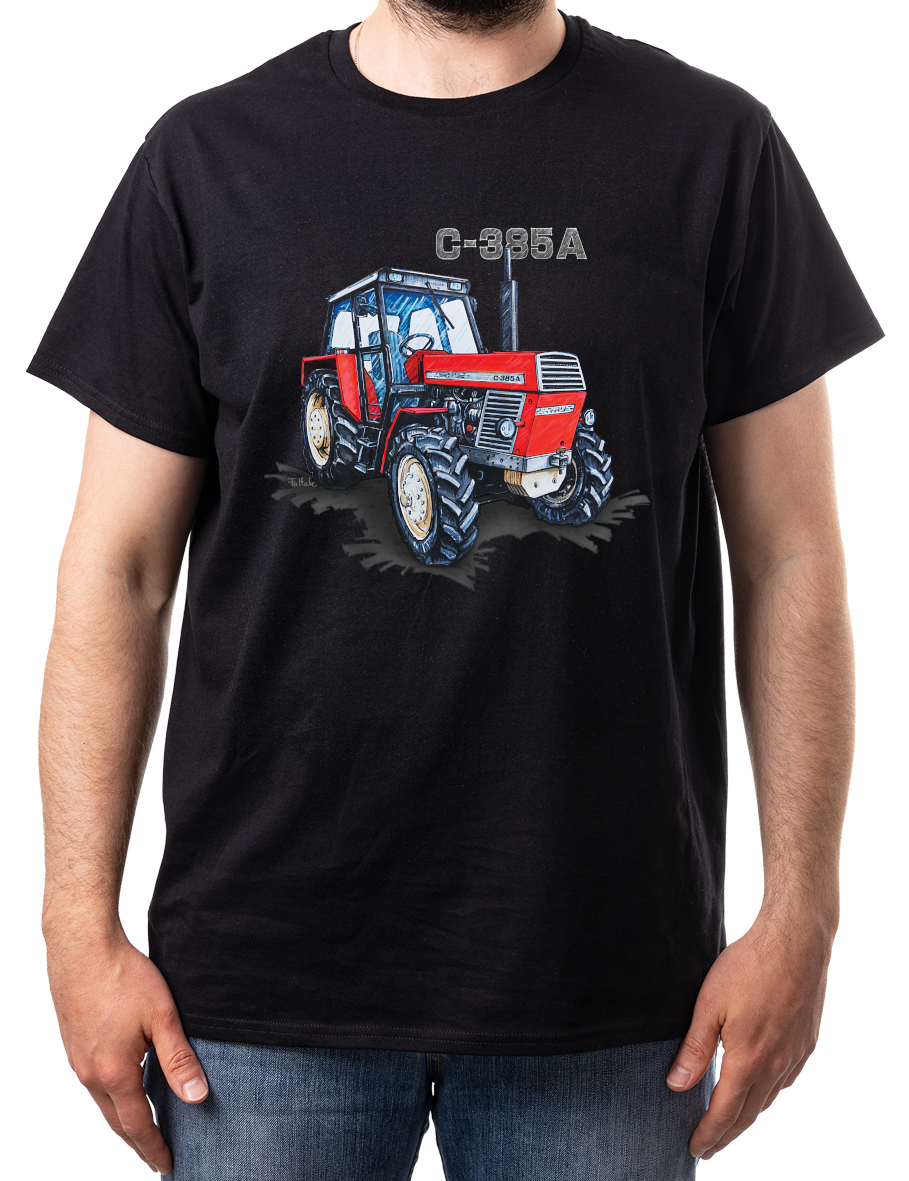 Ursus C-385A — koszulka (Kolor koszulki: czarny; Rozmiar: 5XL (męska); Rodzaj nadruku: Ursus C-385A)