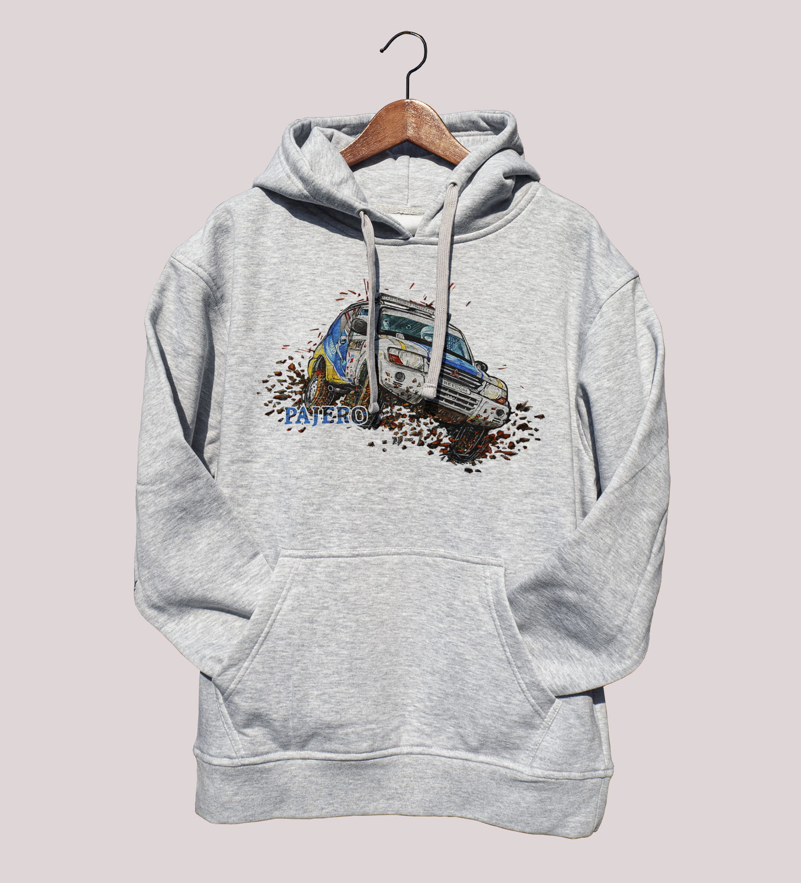 Mitsubishi Pajero — bluza (Rozmiar: 3 - 4 lata; Kolor bluzy: szary; Rodzaj nadruku: Mitsubishi Pajero)