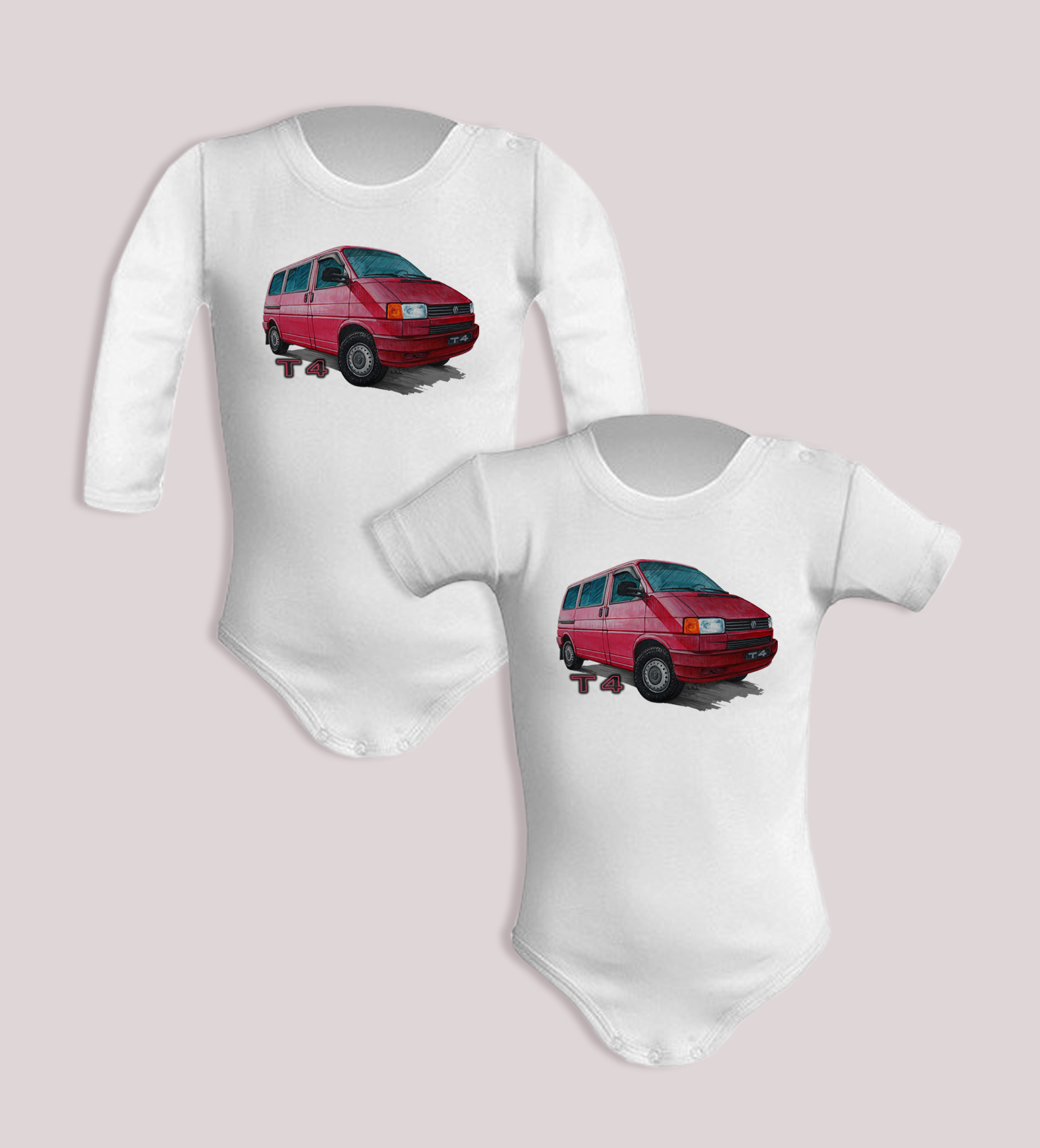 VW T4 — body (Rozmiar: 3M; Długość rękawa: długi; Rodzaj nadruku: VW T4)