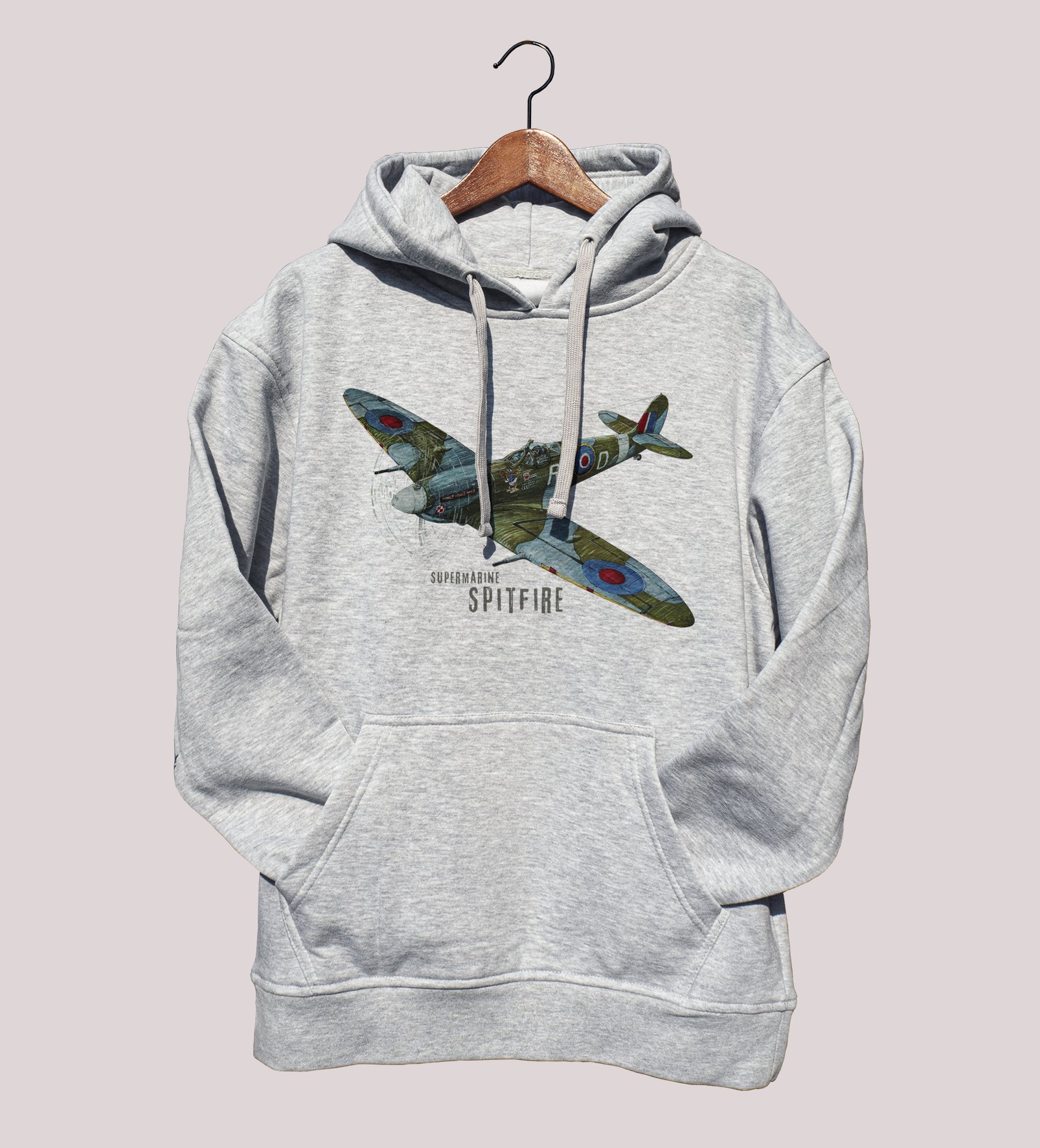 Supermarine Spitfire — bluza (Rozmiar: 7 - 8 lat; Kolor bluzy: szary; Rodzaj nadruku: Supermarine Spitfire)