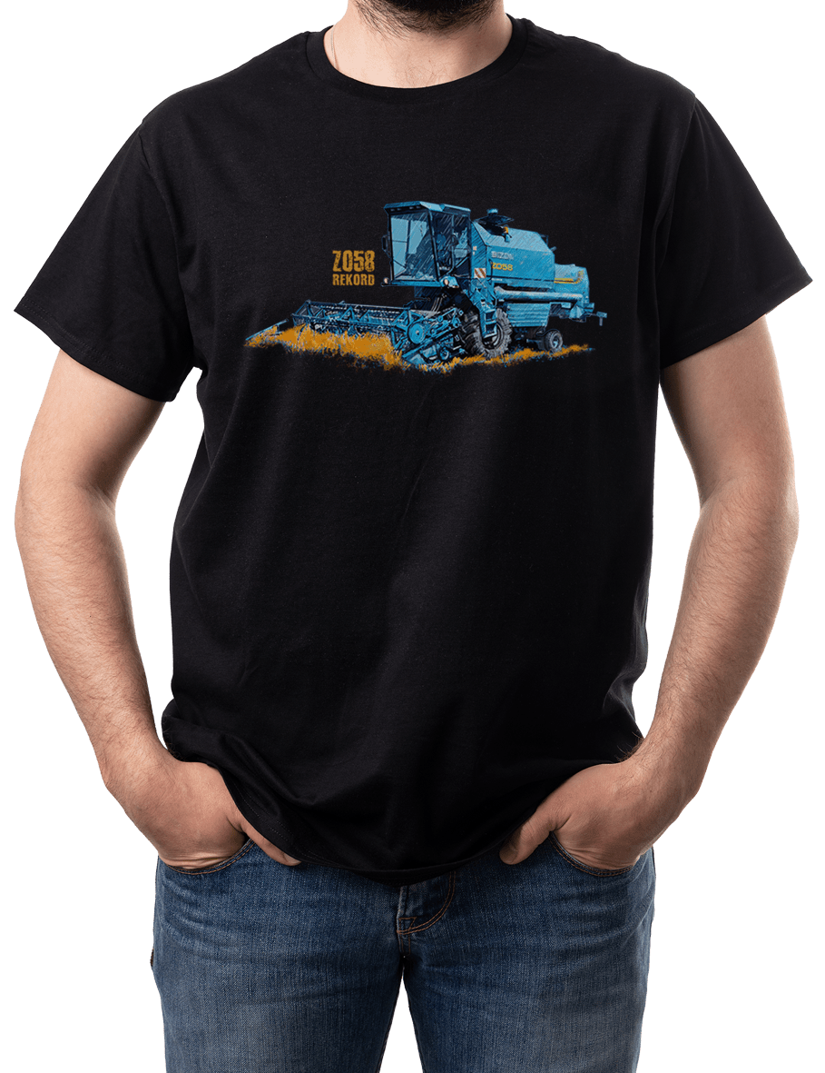 Bizon Rekord — koszulka (Kolor koszulki: czarny; Rozmiar: 5XL (męska); Rodzaj nadruku: Bizon Rekord)