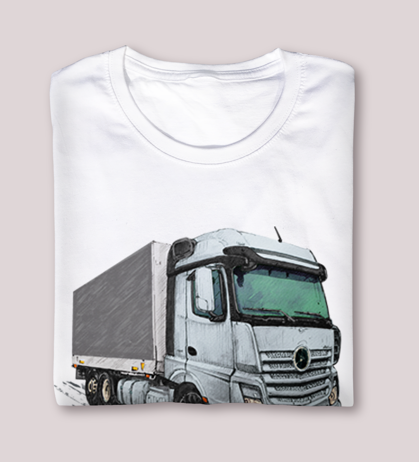 Mercedes-Benz Actros — koszulka (Kolor koszulki: biały; Rozmiar: M (damska); Rodzaj nadruku: Mercedes-Benz Actros)