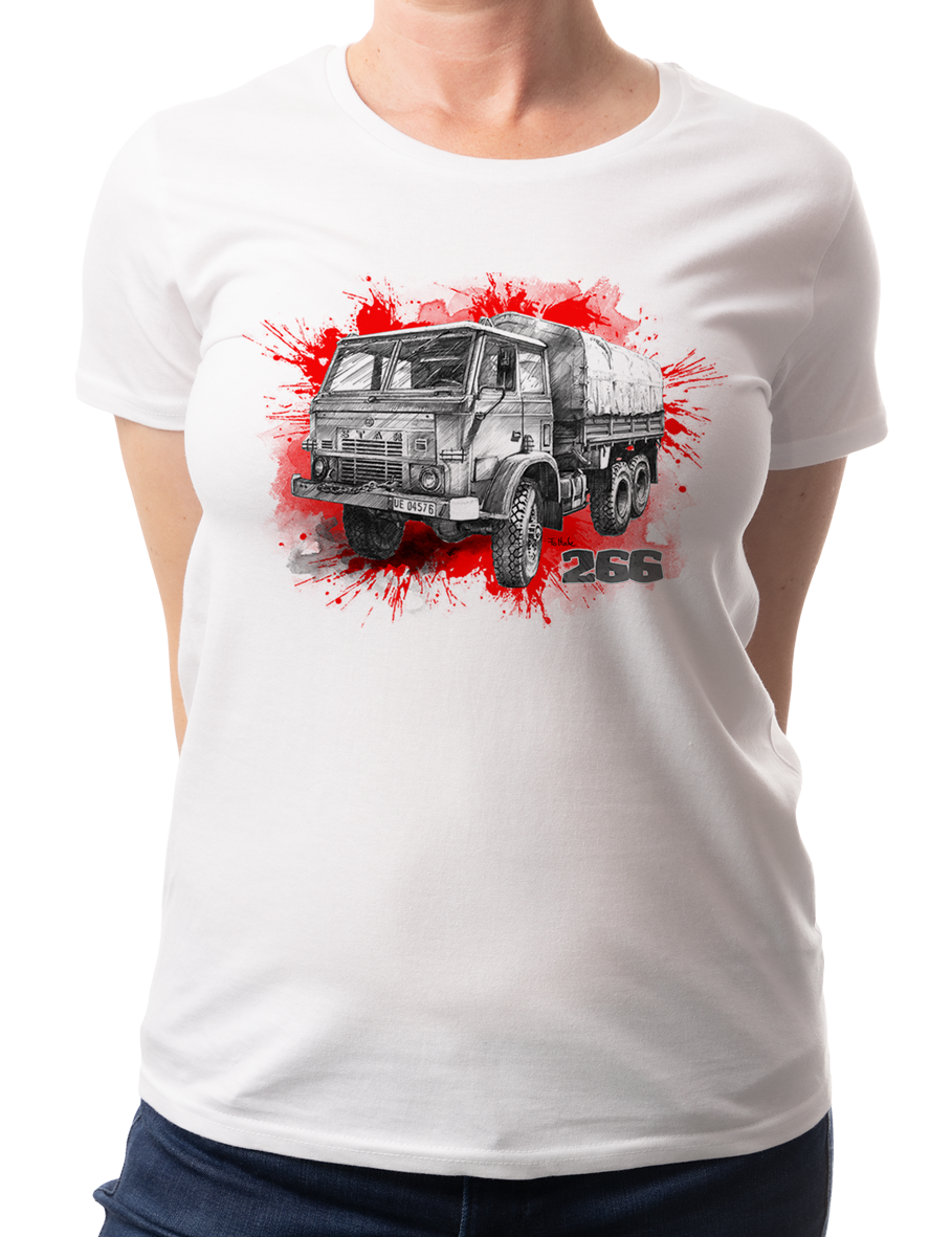 Star 266 — koszulka (Kolor koszulki: biały; Rozmiar: XL (damska); Rodzaj nadruku: Star 266)