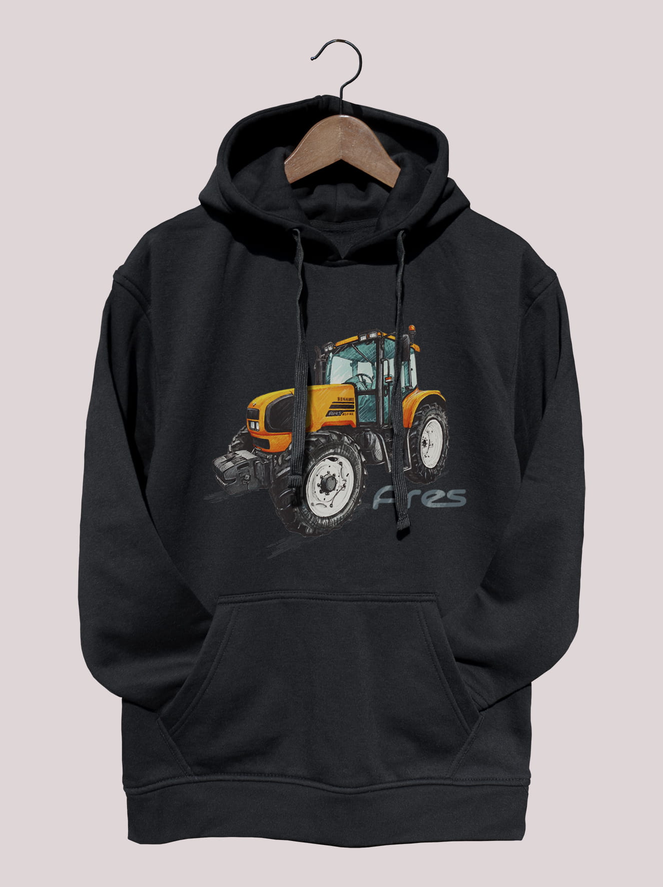 Renault Ares — bluza (Rozmiar: XXL; Kolor bluzy: czarny; Rodzaj nadruku: Renault Ares)