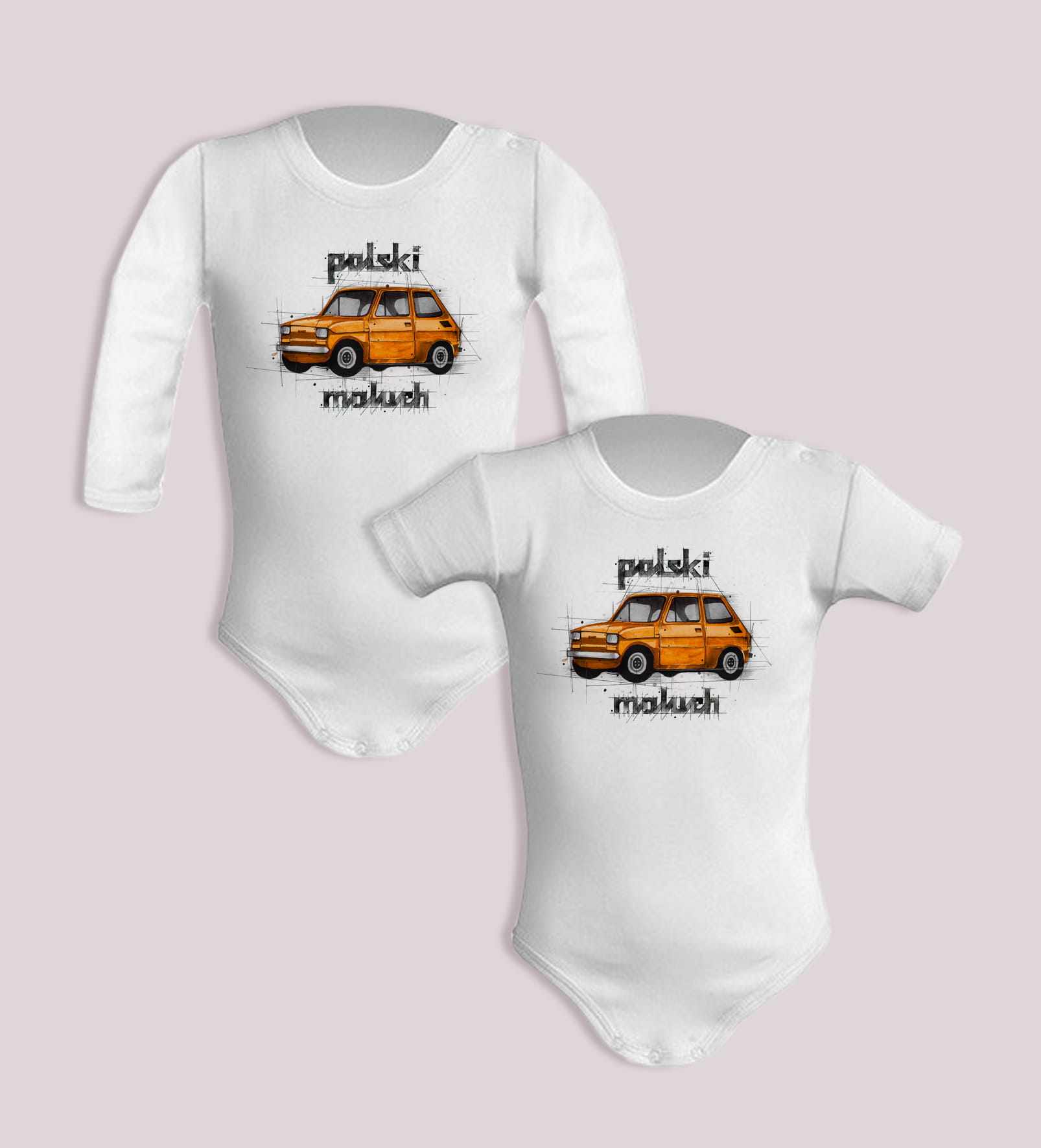 Maluch — body (Rozmiar: 3M; Długość rękawa: długi; Kolor nadruku: zielony; Rodzaj nadruku: Maluch)