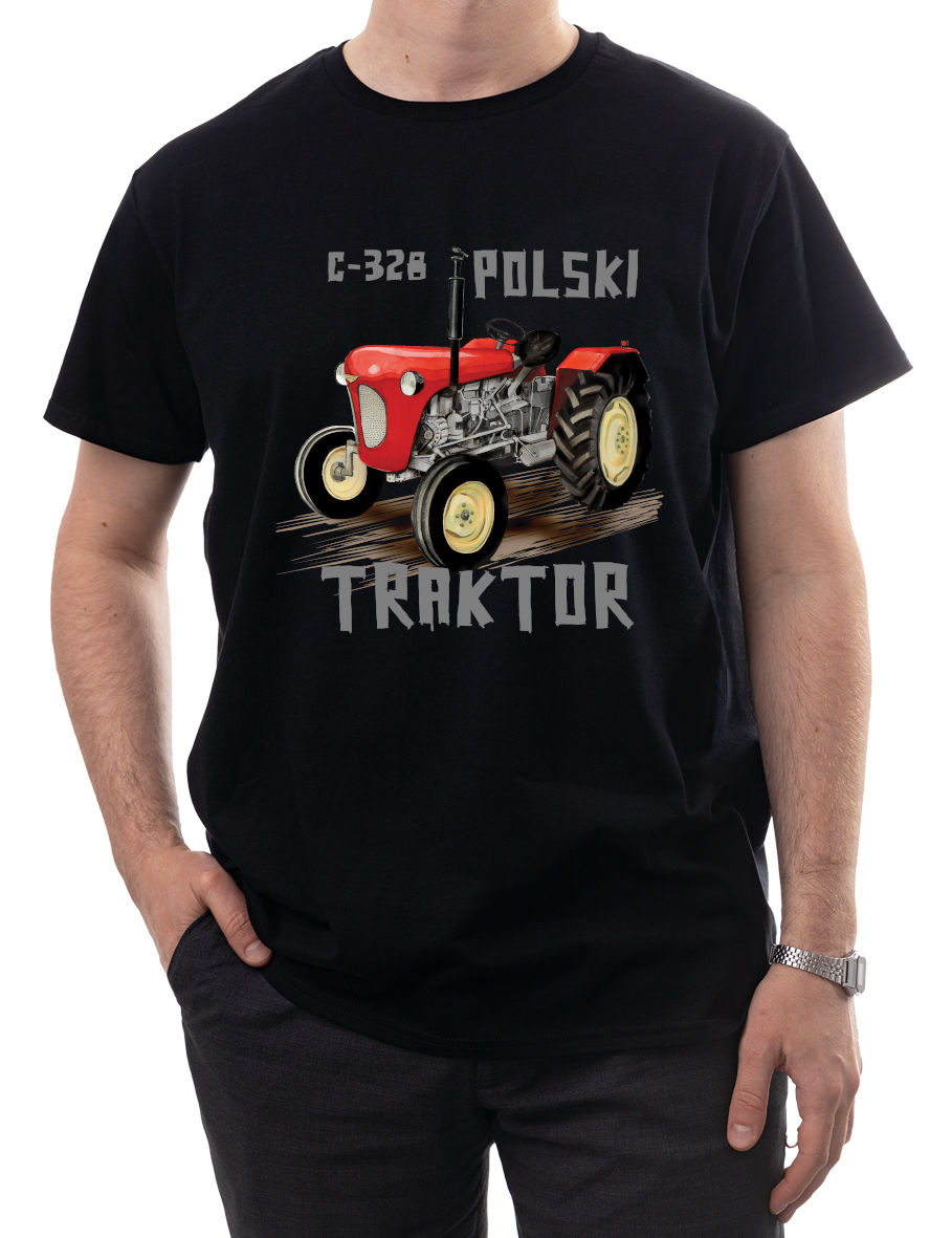 Ursus C-328 — koszulka (Kolor koszulki: czarny; Rozmiar: 3XL (męska); Rodzaj nadruku: Ursus C-328)