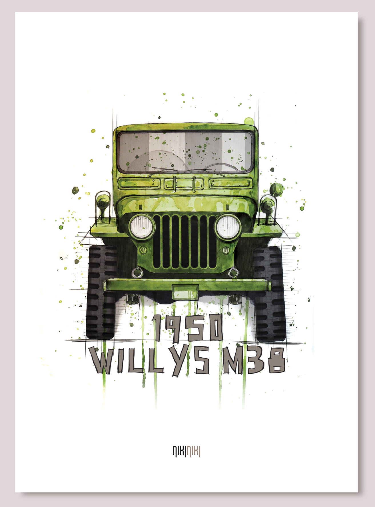 Willys — plakat (Kolor plakatu: biały; Rodzaj nadruku: Willys)